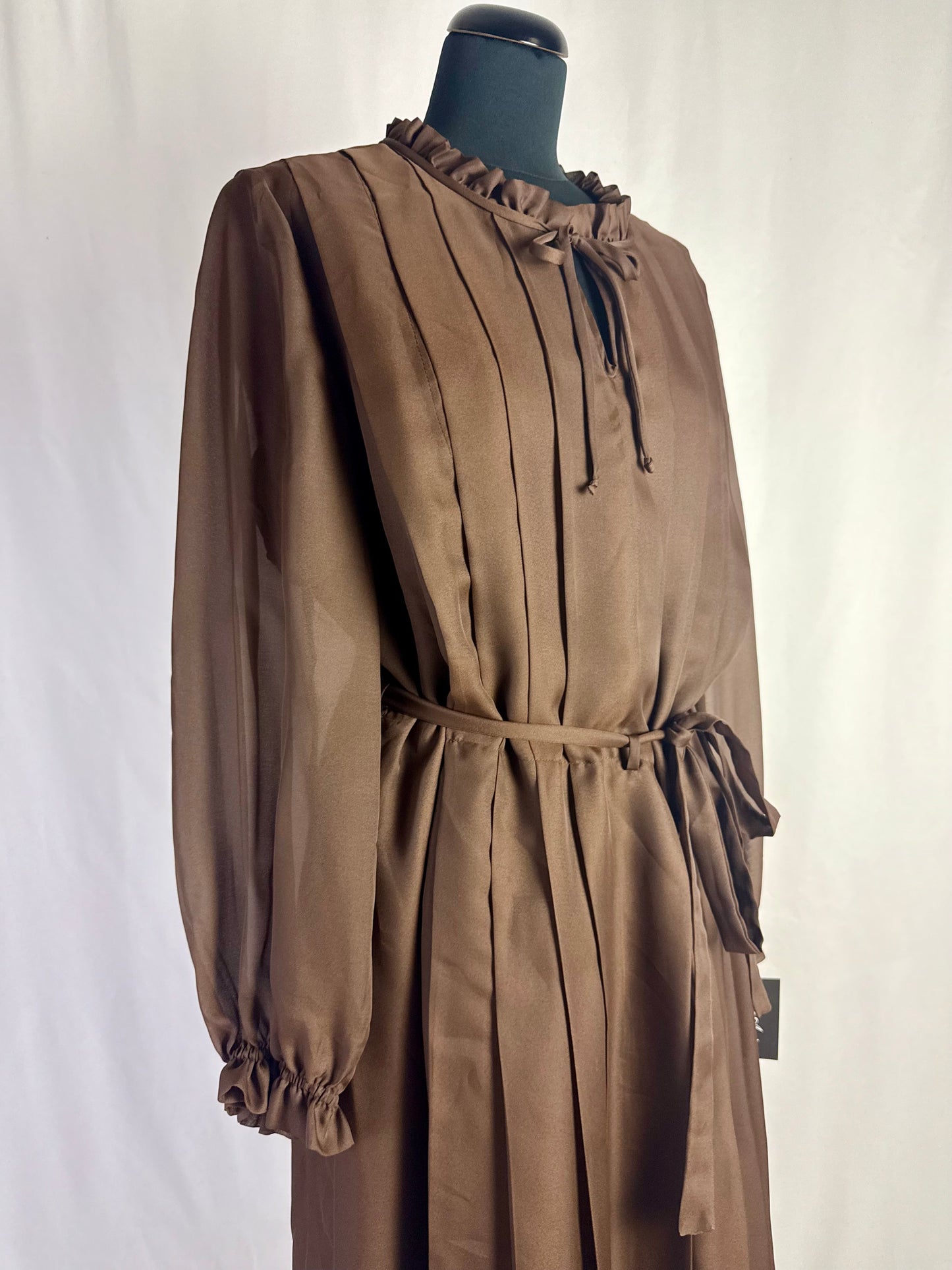 Abito anni ‘60 color cioccolato - TG. 54 circa