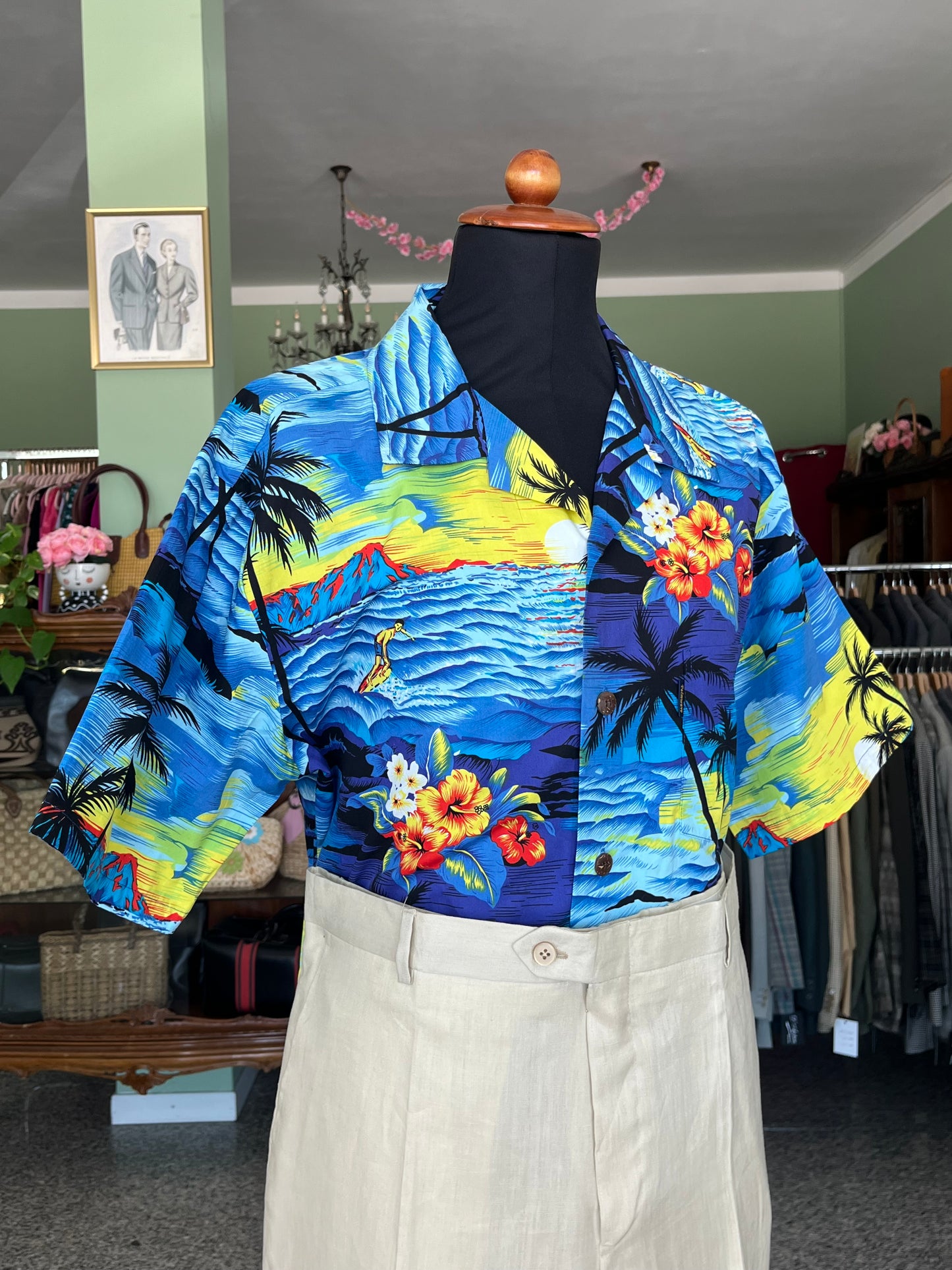 Camicia Hawaii a maniche corte tg. L-XL
