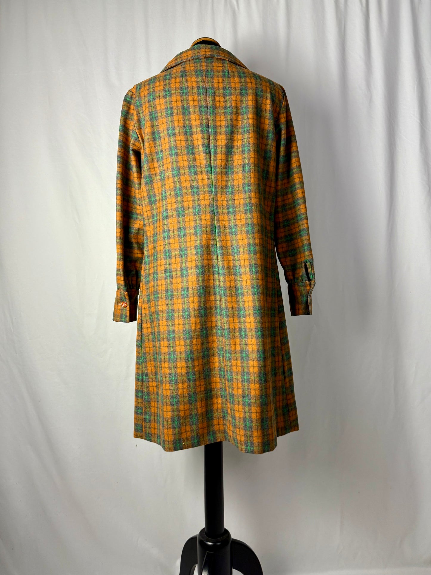 Abito sartoriale anni ‘60/‘70 in lana a quadri - TG. 42