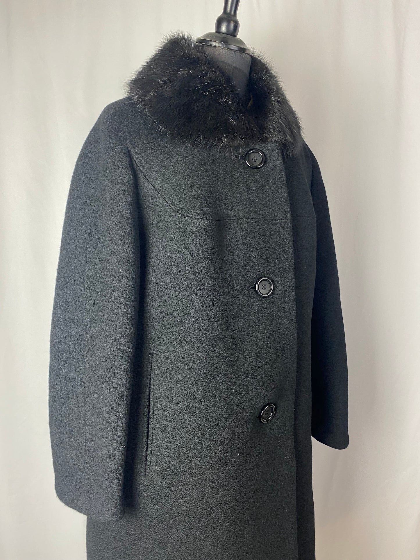 Cappotto anni ‘60 nero - TG. 44/46 circa
