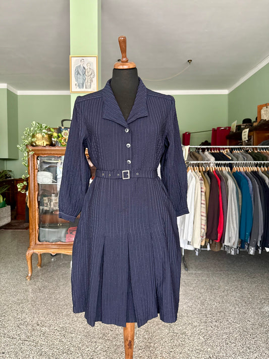 Abito blu navy con riga argento - TG. 46