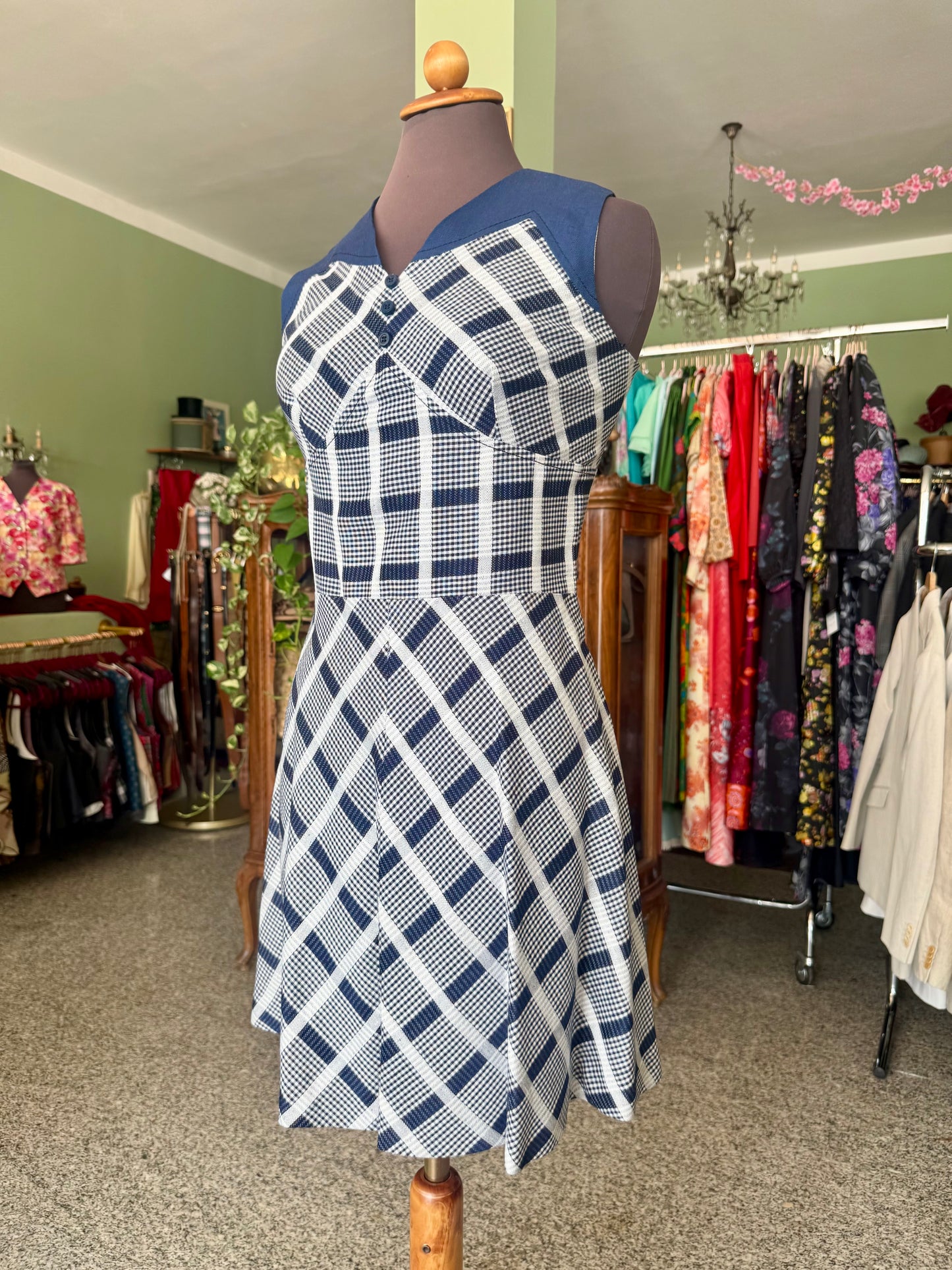 Mini dress anni ‘70 lino e seta - TG. 38