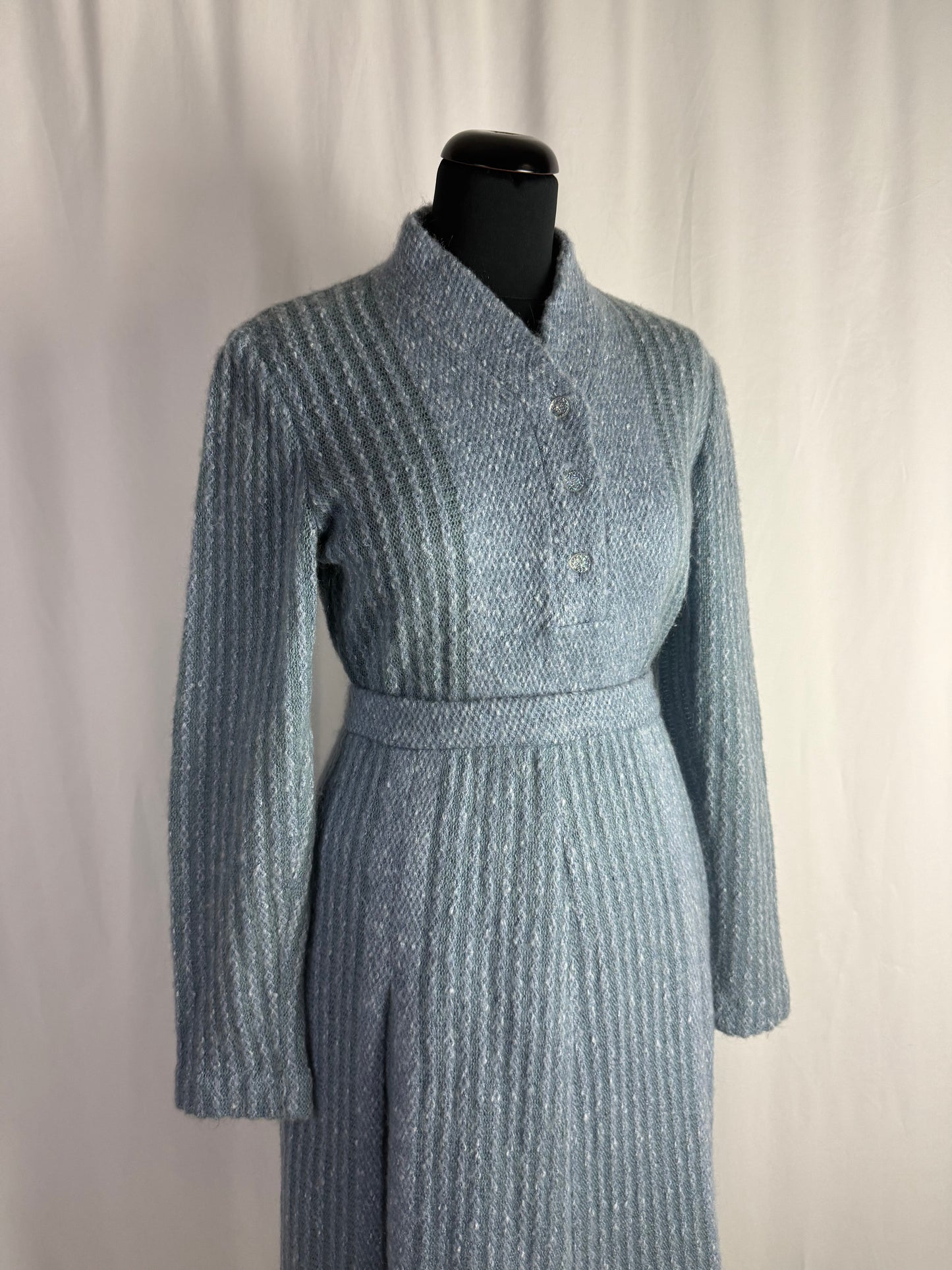 Completo in lana mohair azzurro - TG. 40