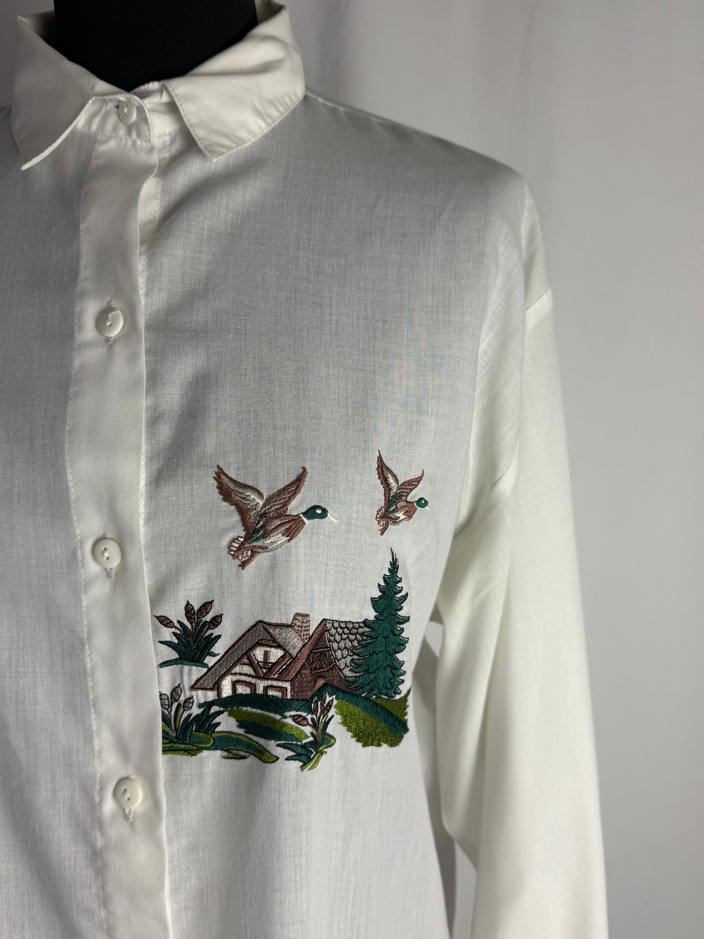 Camicia tirolese in cotone con anatre 🦆 - TG. 44