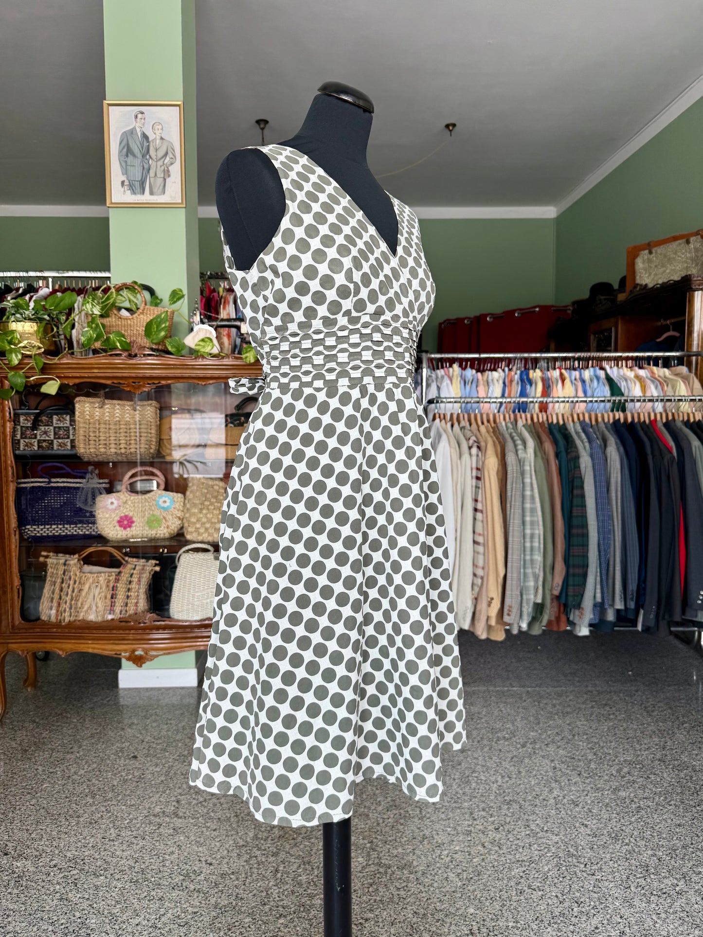 Abito a pois in cotone - TG. 40/42