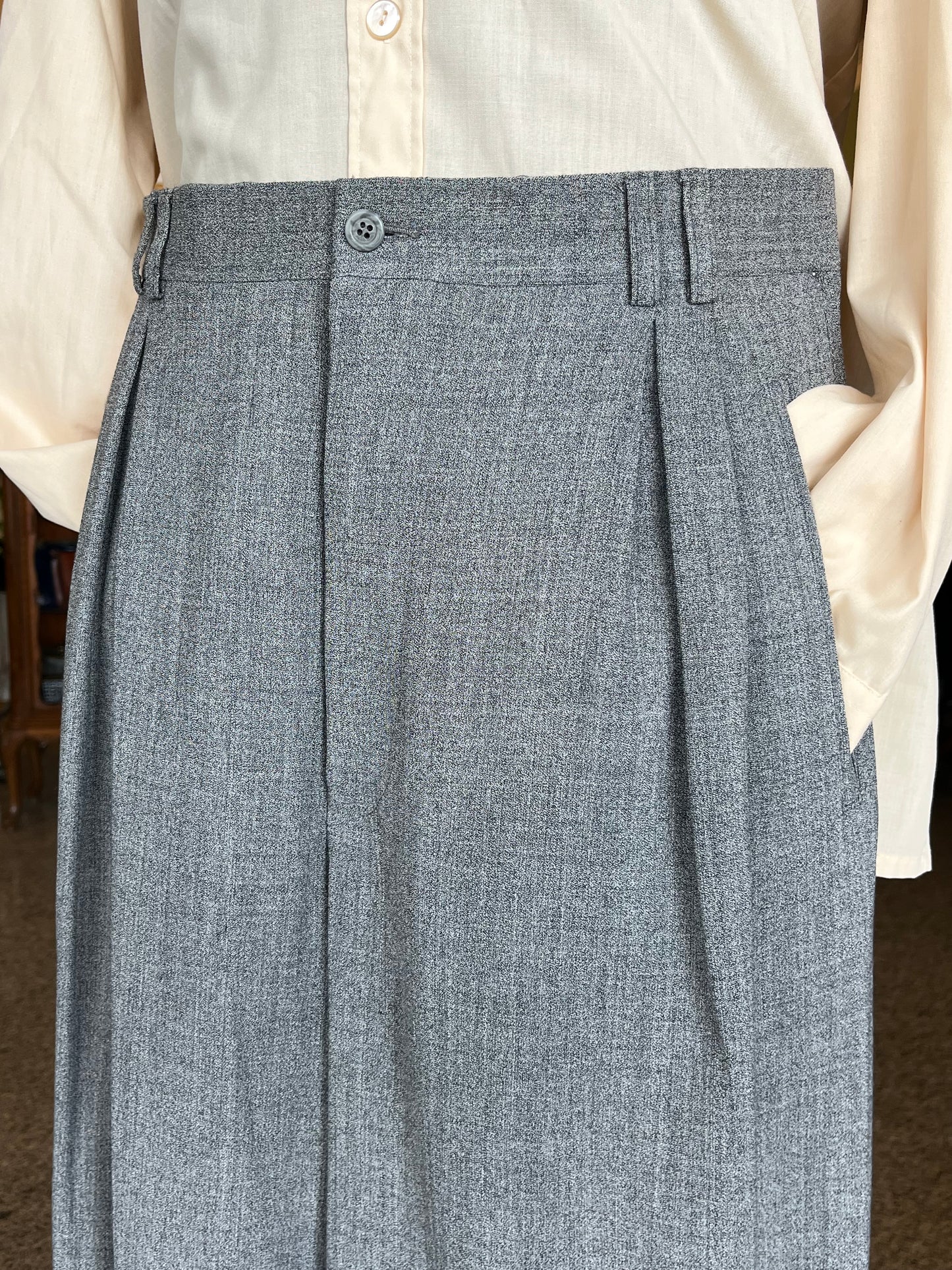 Calzoni anni ‘80 in fresco di lana tg. 46