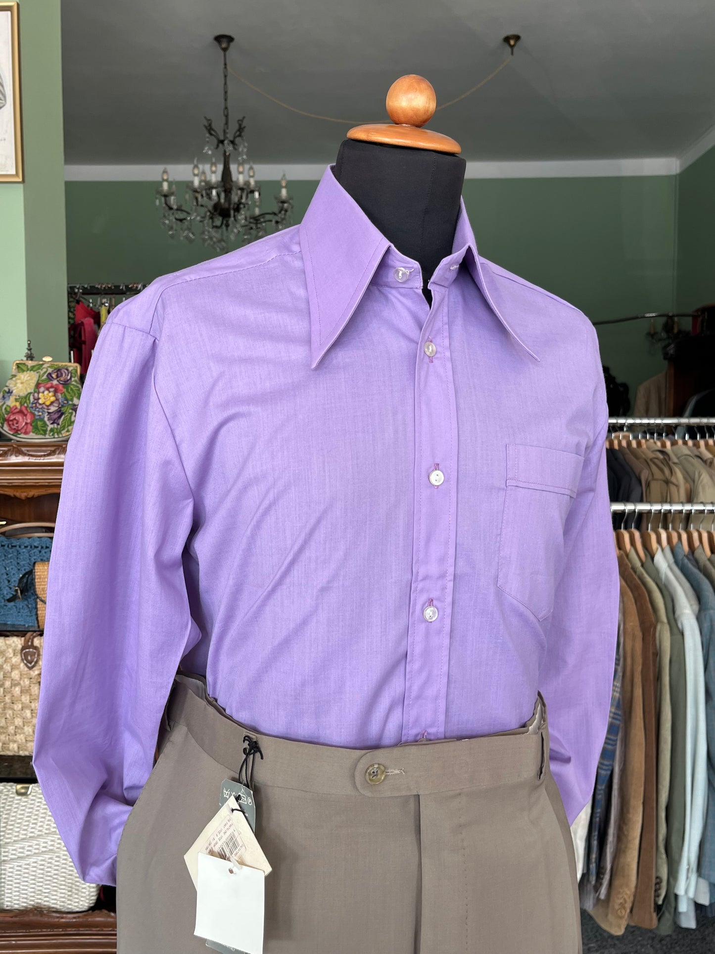 Camicia anni ‘70 viola NOS