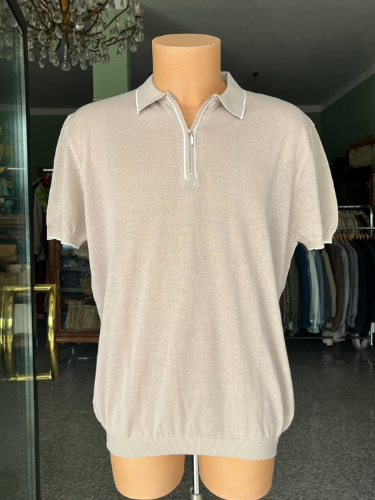 Polo a maniche corte cotone/lino tg. 56-58