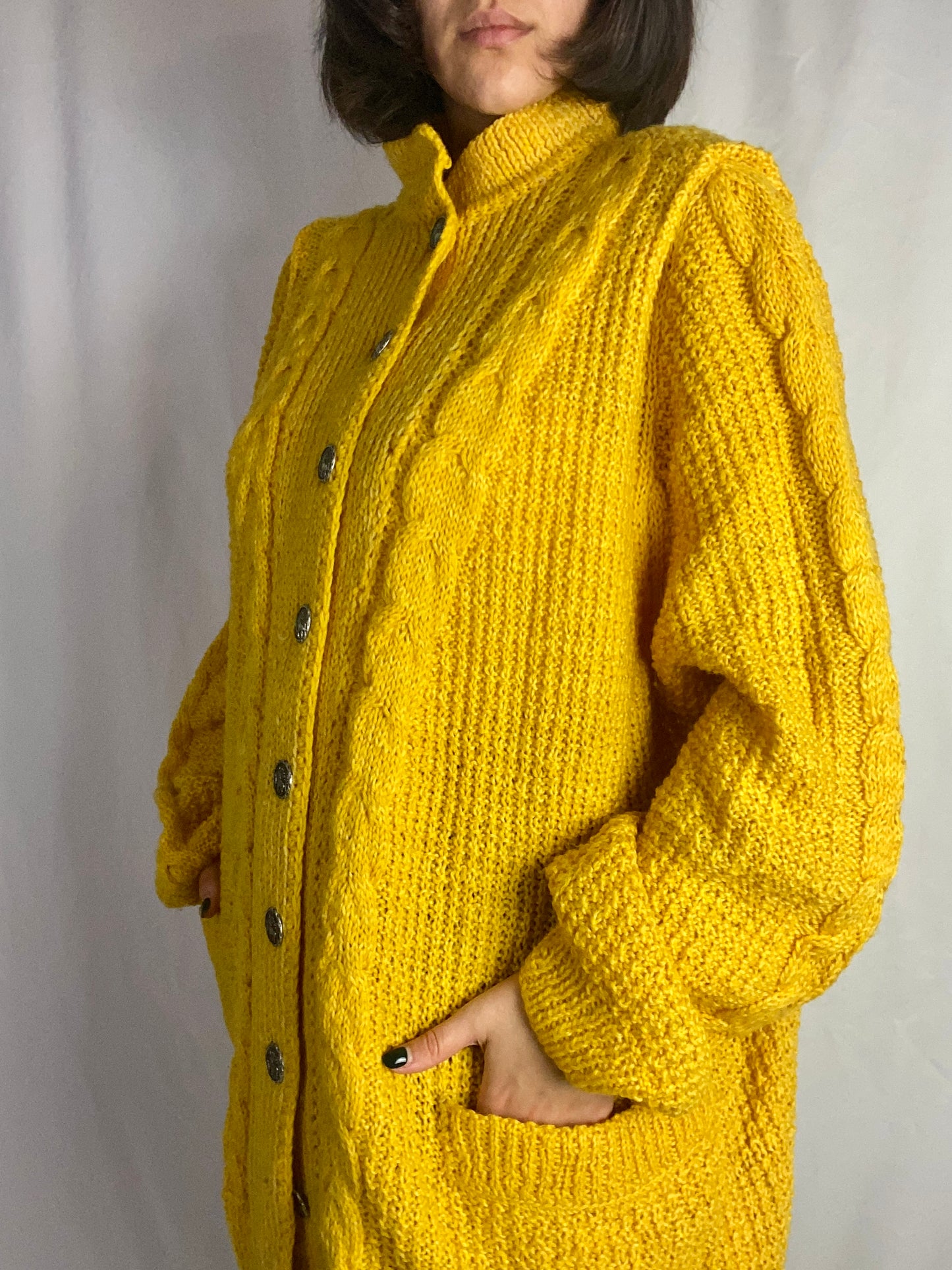 Cardigan tirolese giallo - TG. 60 - 64