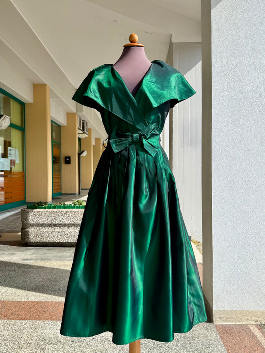 Abito anni ‘80 verde smeraldo - TG. 40