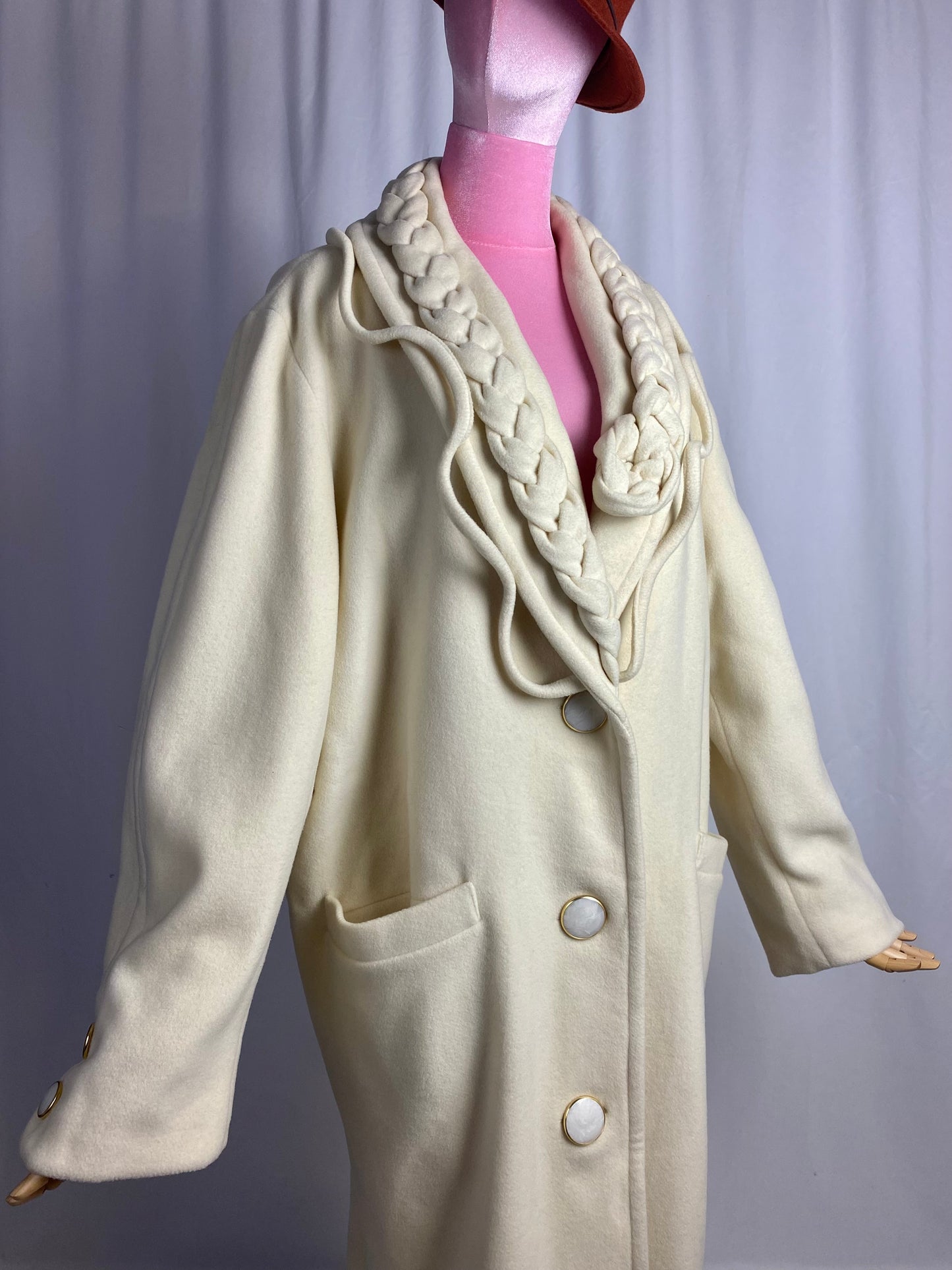 Cappotto panna 100% lana - TG. 46