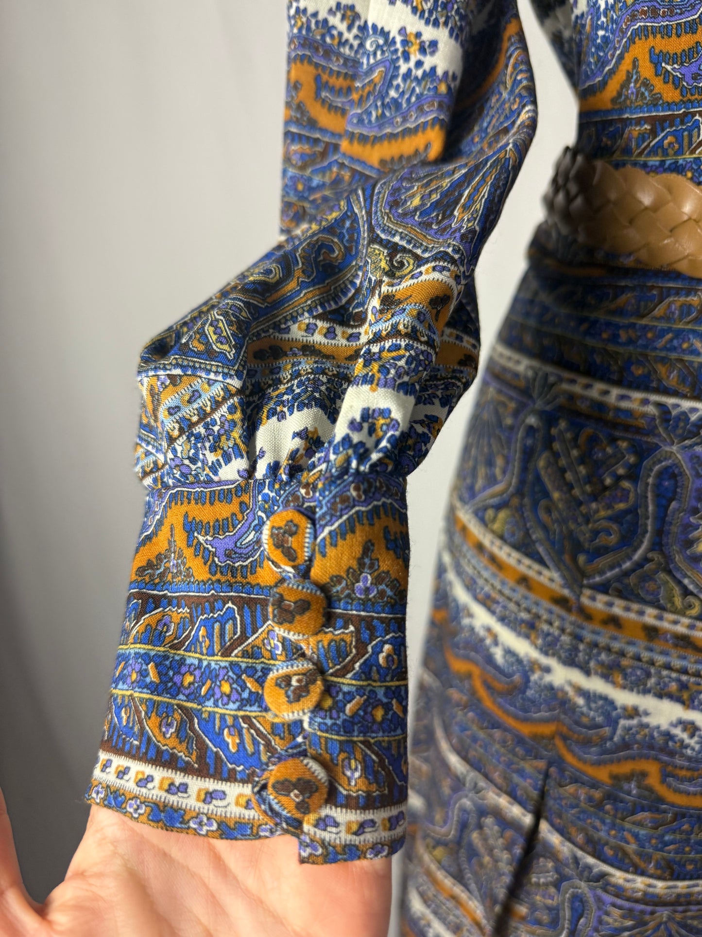Abito sartoriale anni ‘70 con stampa paisley - TG. 40/42
