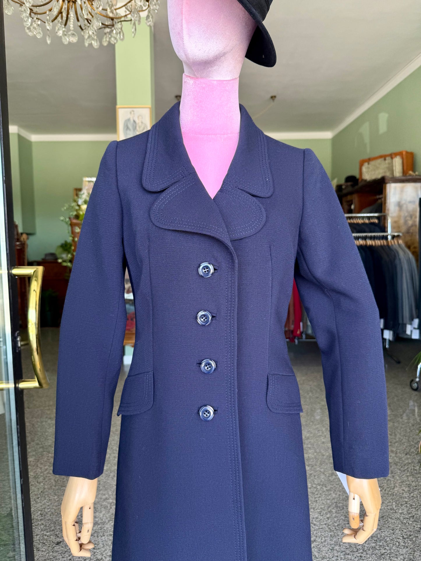 Cappotto anni ‘60 blu notte - TG. 40