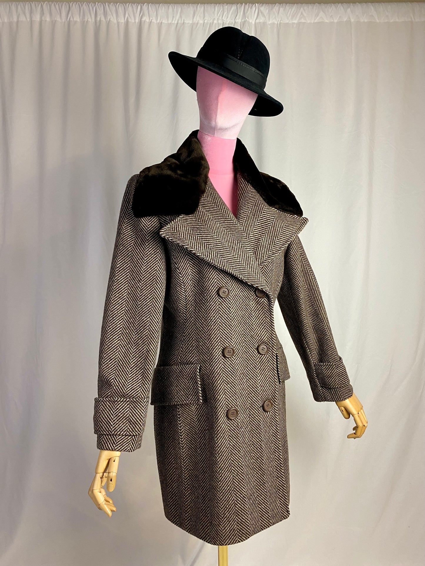 Cappotto di lana spigato - TG. 44