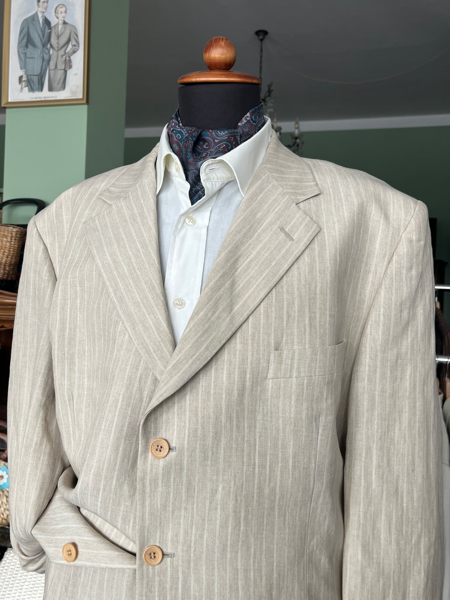 Completo in lino anni '90 tg. 60-62