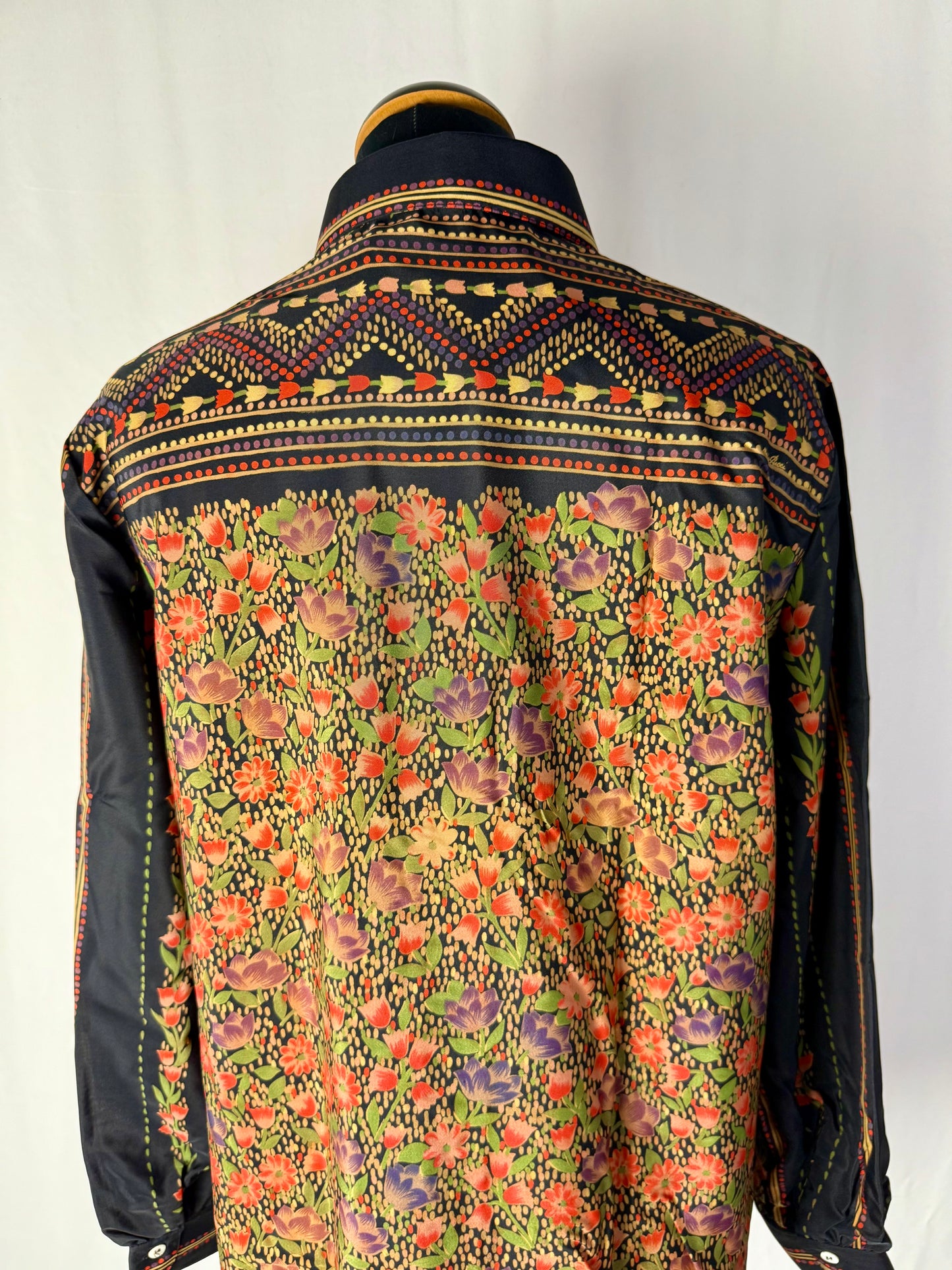 Camicia anni ‘70 con fiori - TG. 44