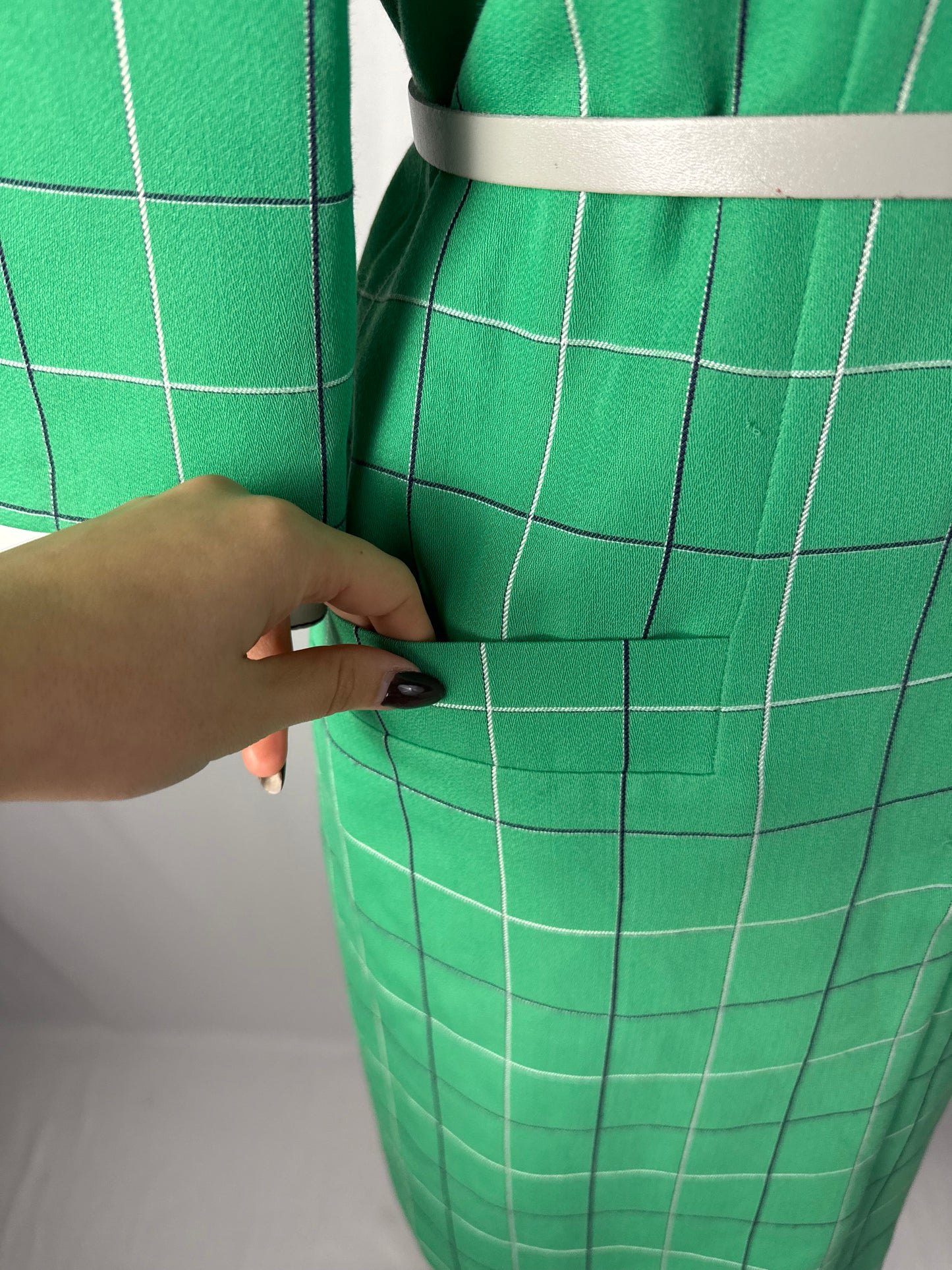 Abito in fresco lana con fantasia a quadri - TG. 42 circa