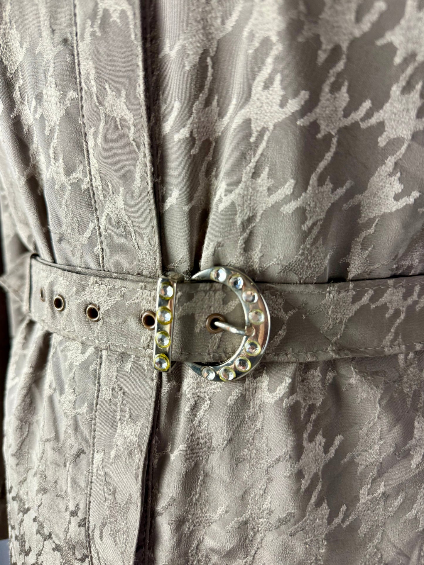 Abito anni ‘80 in raso jacquard pied de poule – TG. 46/48