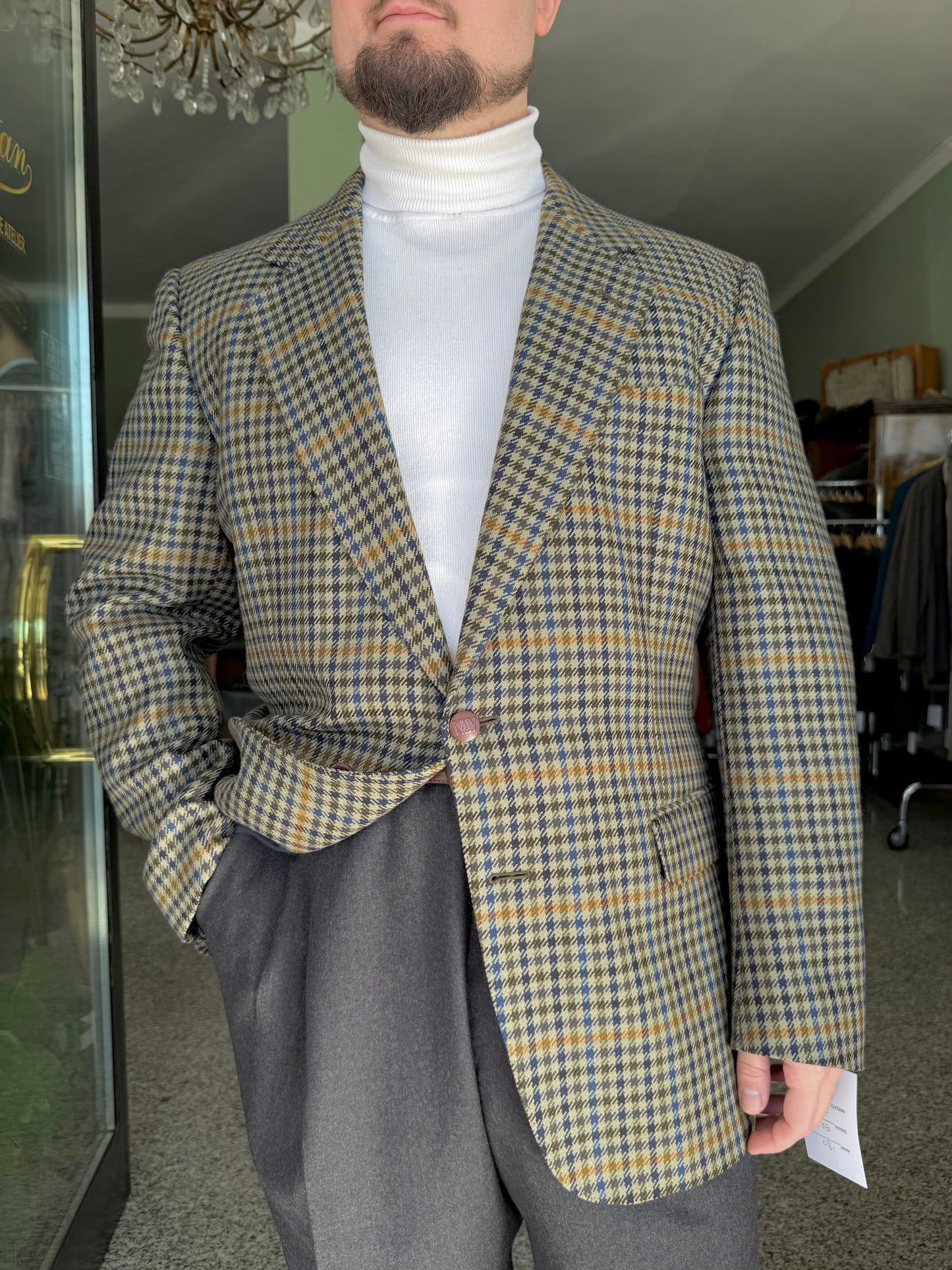 Giacca anni '80 pied-de-poule tg. 50-52