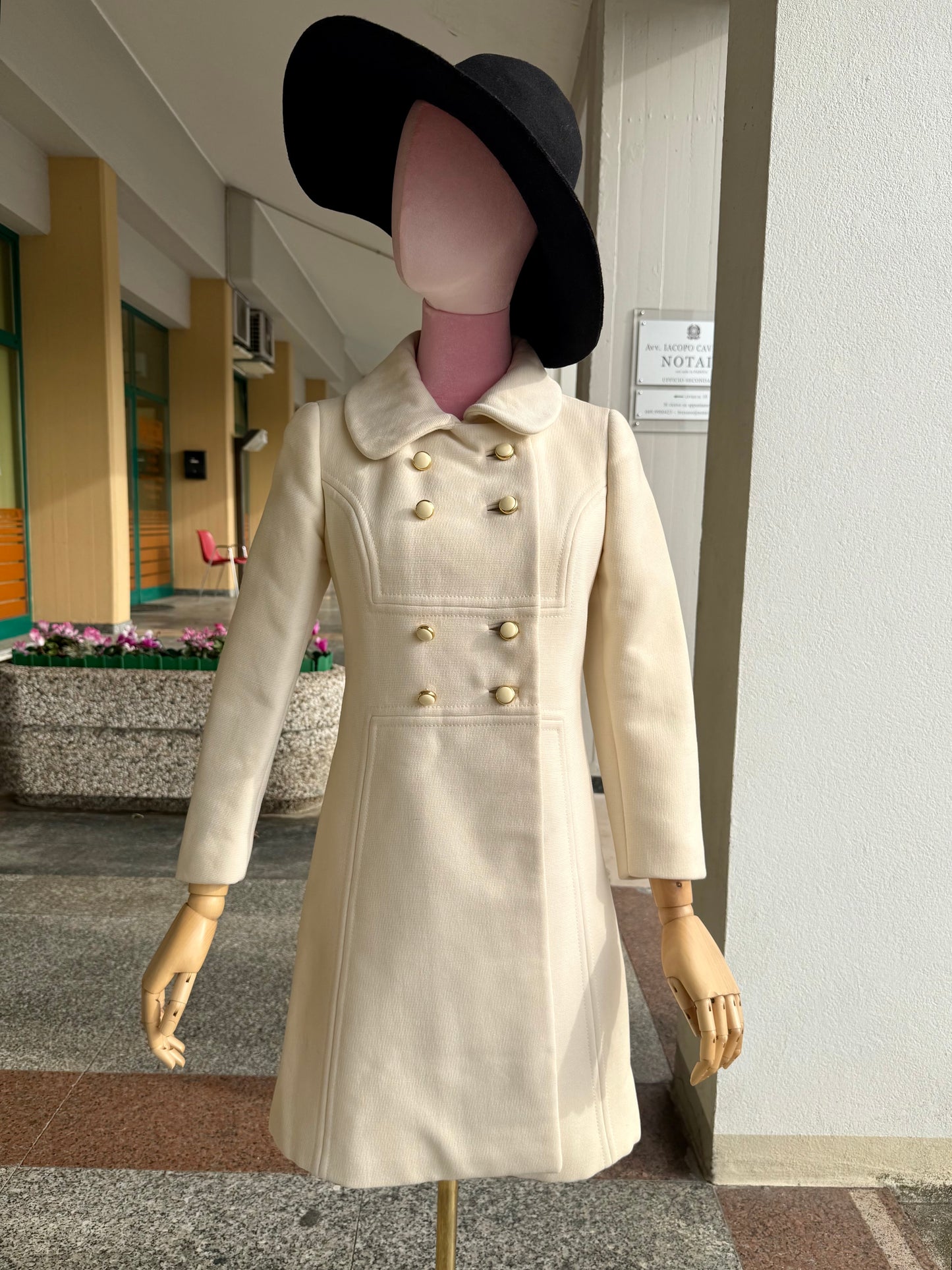 Cappotto anni ‘60 panna - TG. 36/38