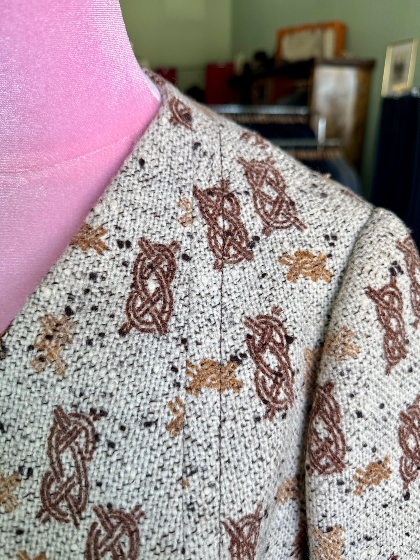 Cappotto anni ‘60 con fantasia geometrica - TG. 40/42