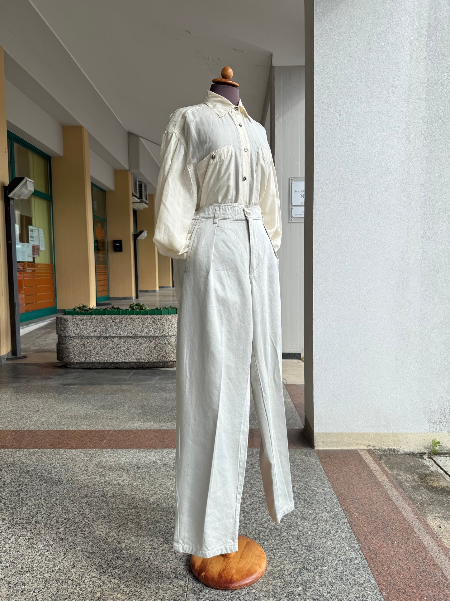 Pantaloni bianco ghiaccio - TG. 50