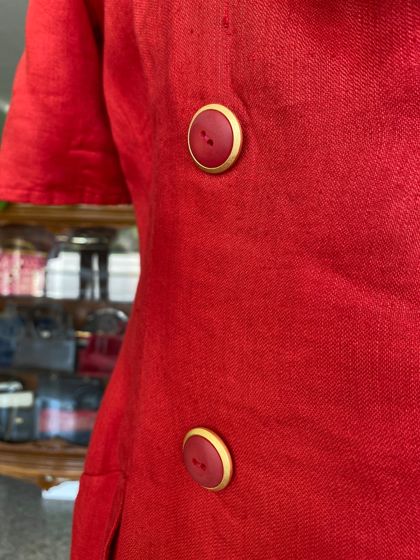 Abito rosso in lino - TG. 48