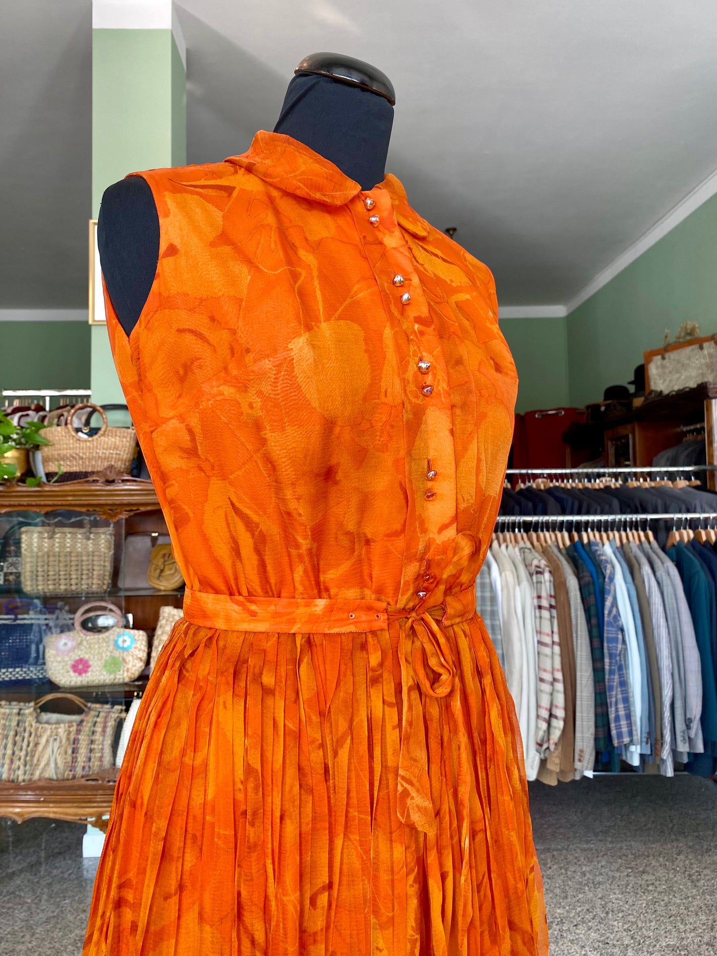 Abito sartoriale anni ‘60 in organza di seta - TG. 38/40