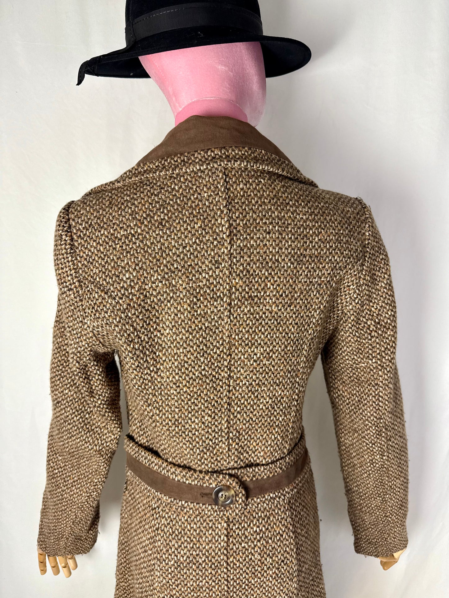 Cappotto anni ‘70 con maxi colletto a martingala - TG. 38
