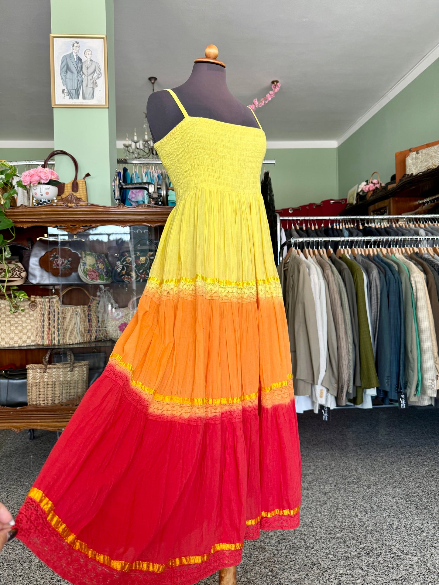 Abito multicolor in cotone - TG. 40/42