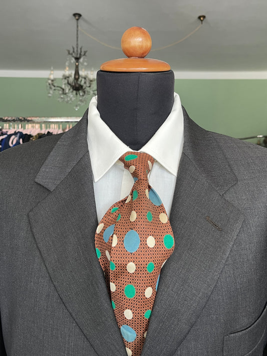 Cravatta swing anni ‘70 a pois