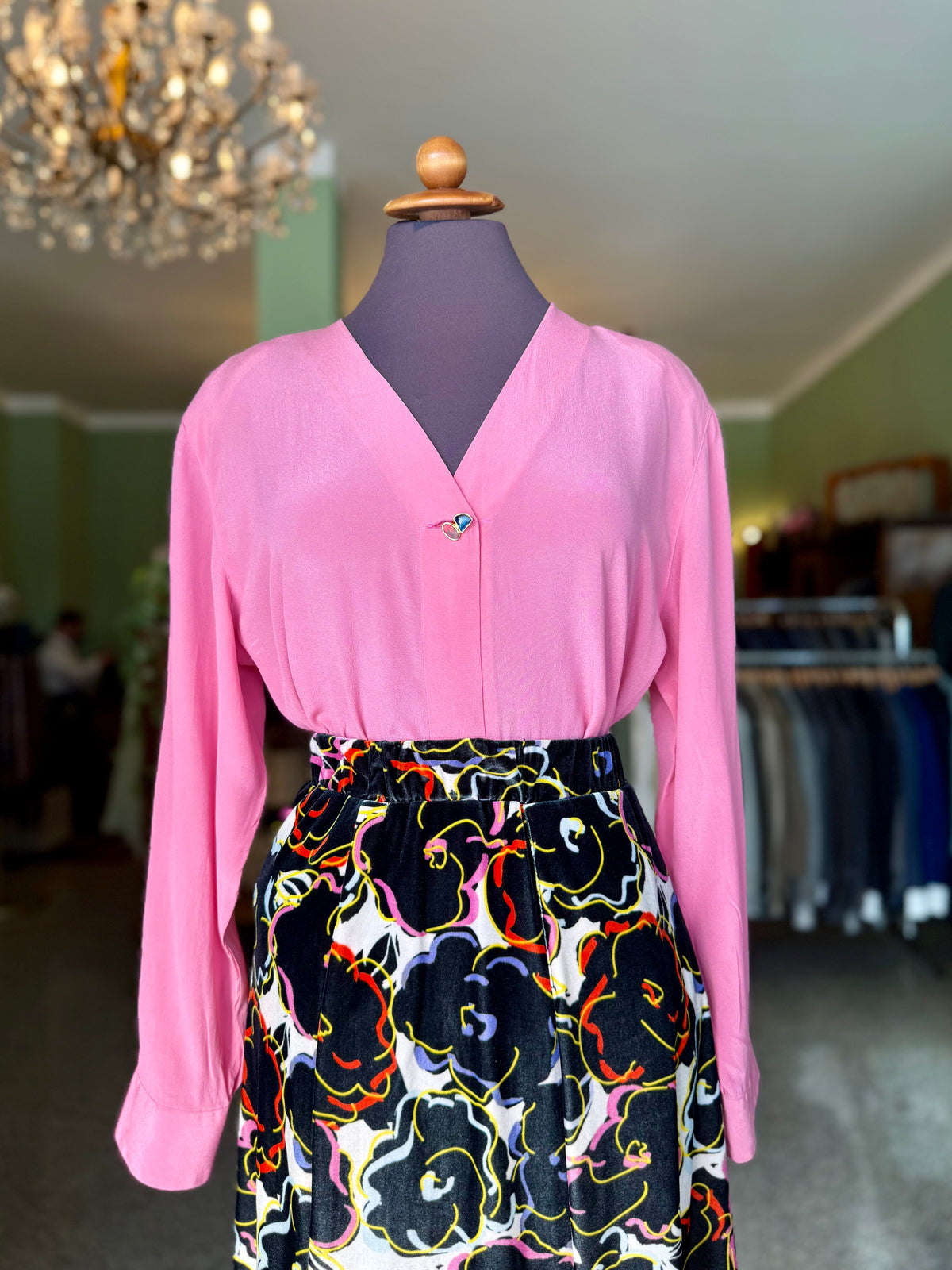 Camicia rosa in 100% seta - TG. 44/46