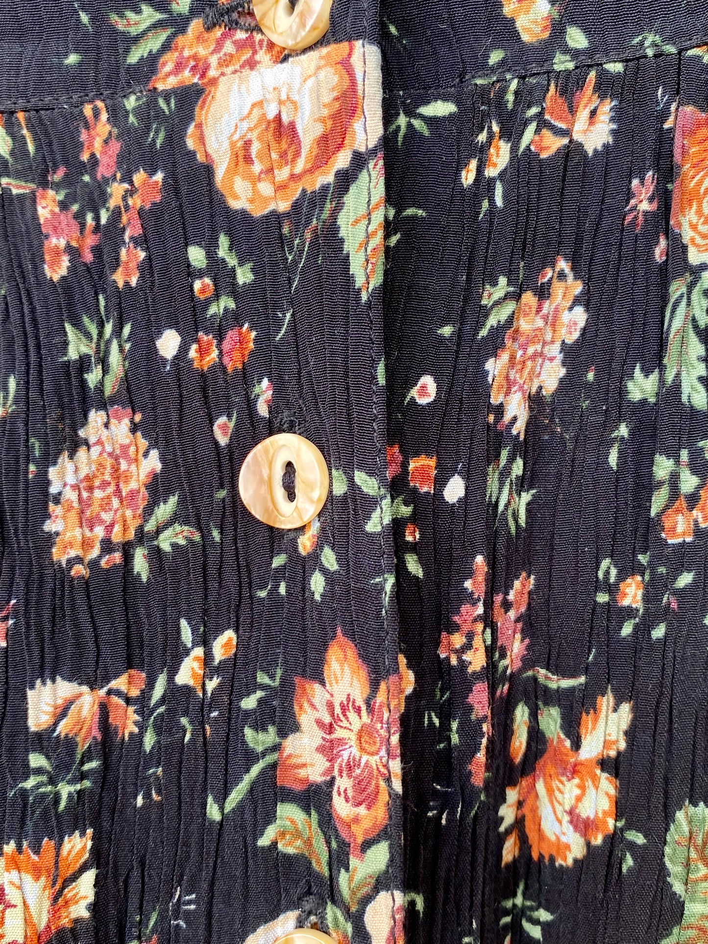 Abito estivo anni ’90 in viscosa – Spalline sottili e fantasia floreale vintage - TG. 38/40/42