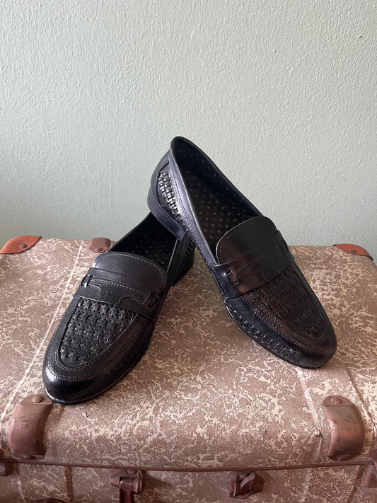 Scarpe mocassino pelle nera NOS tg. 42
