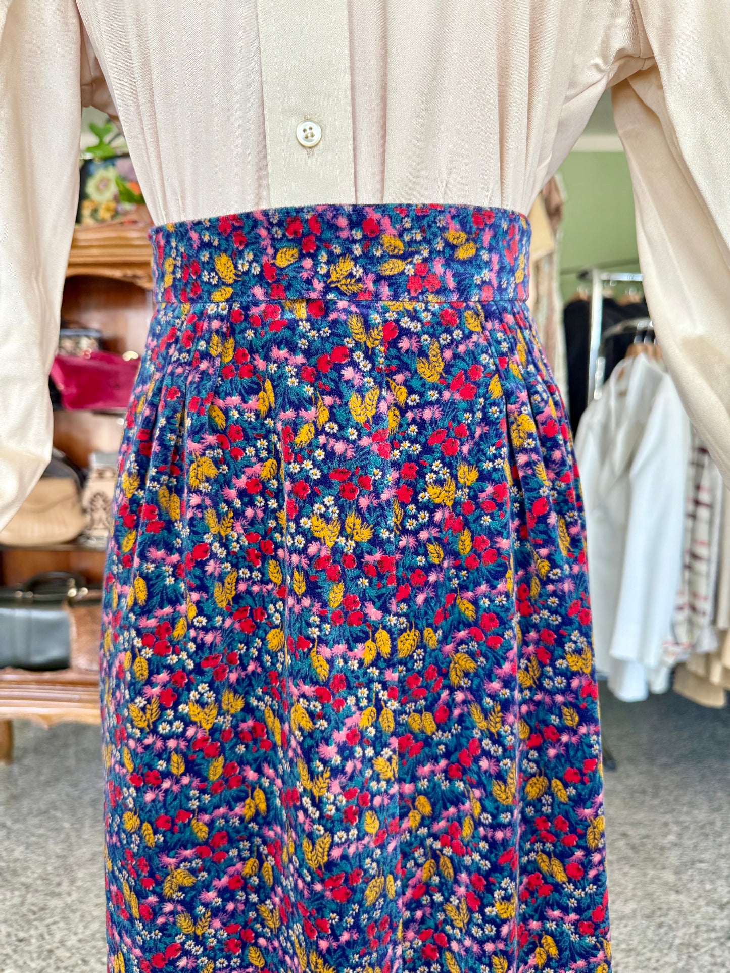 Maxi gonna anni ‘70 in velluto - TG. 38