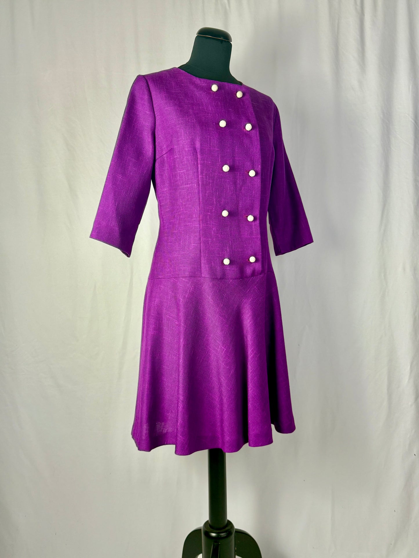 Abito anni ‘60 viola ciclamino - TG. 42