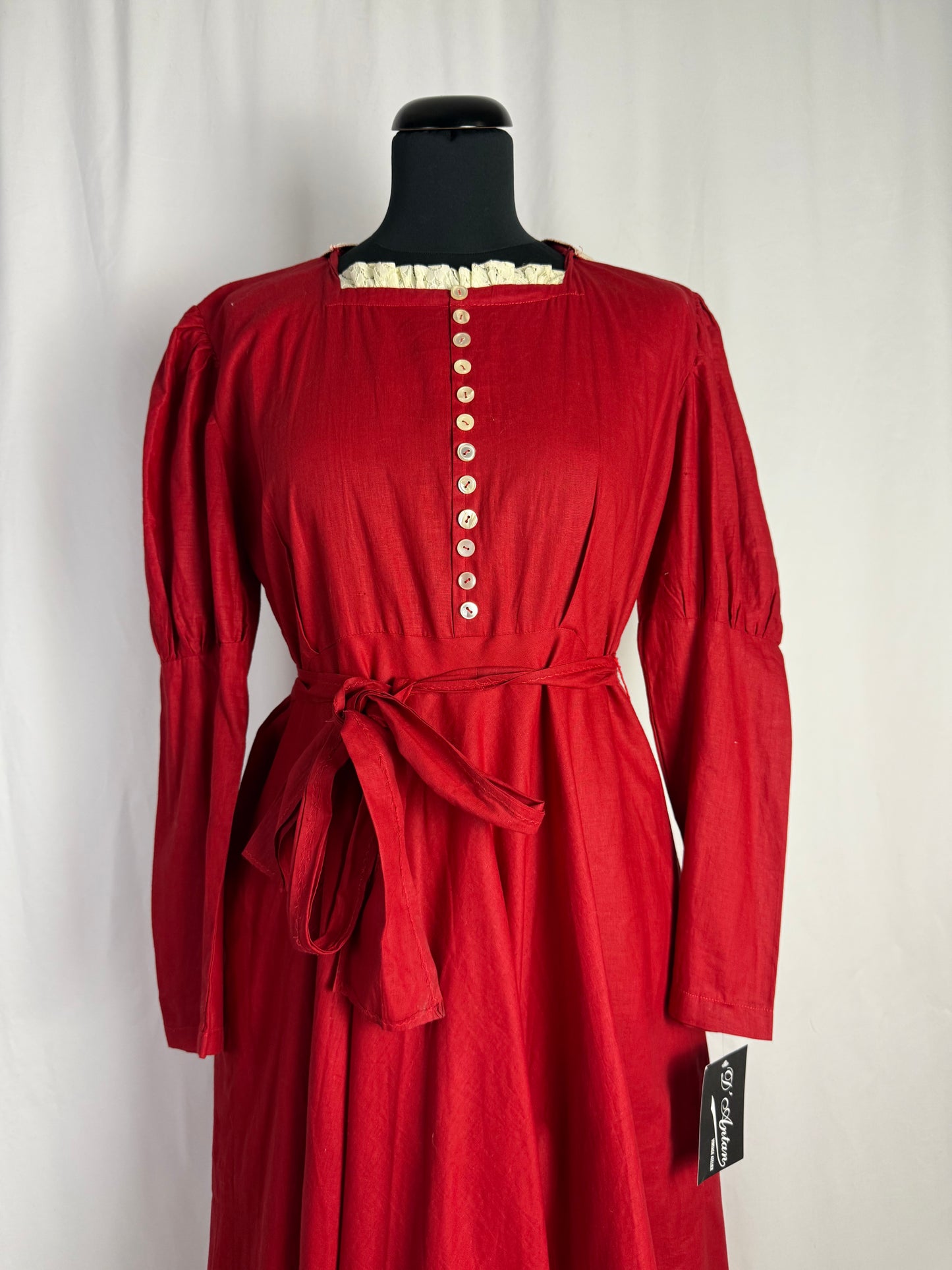 Abito anni ‘70 sartoriale rosso - TG. 42