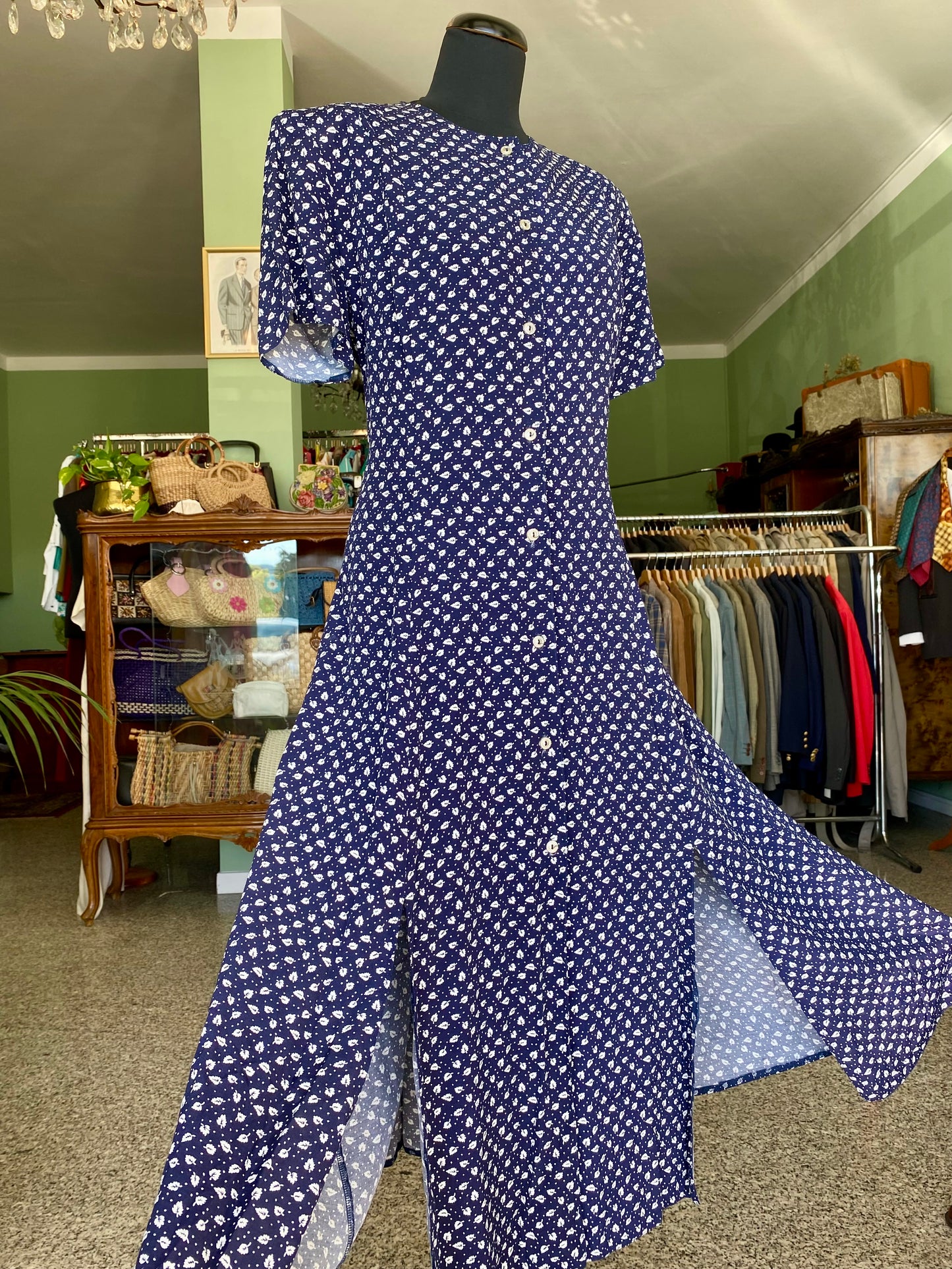 Abito in viscosa con microfantasia - TG. 46