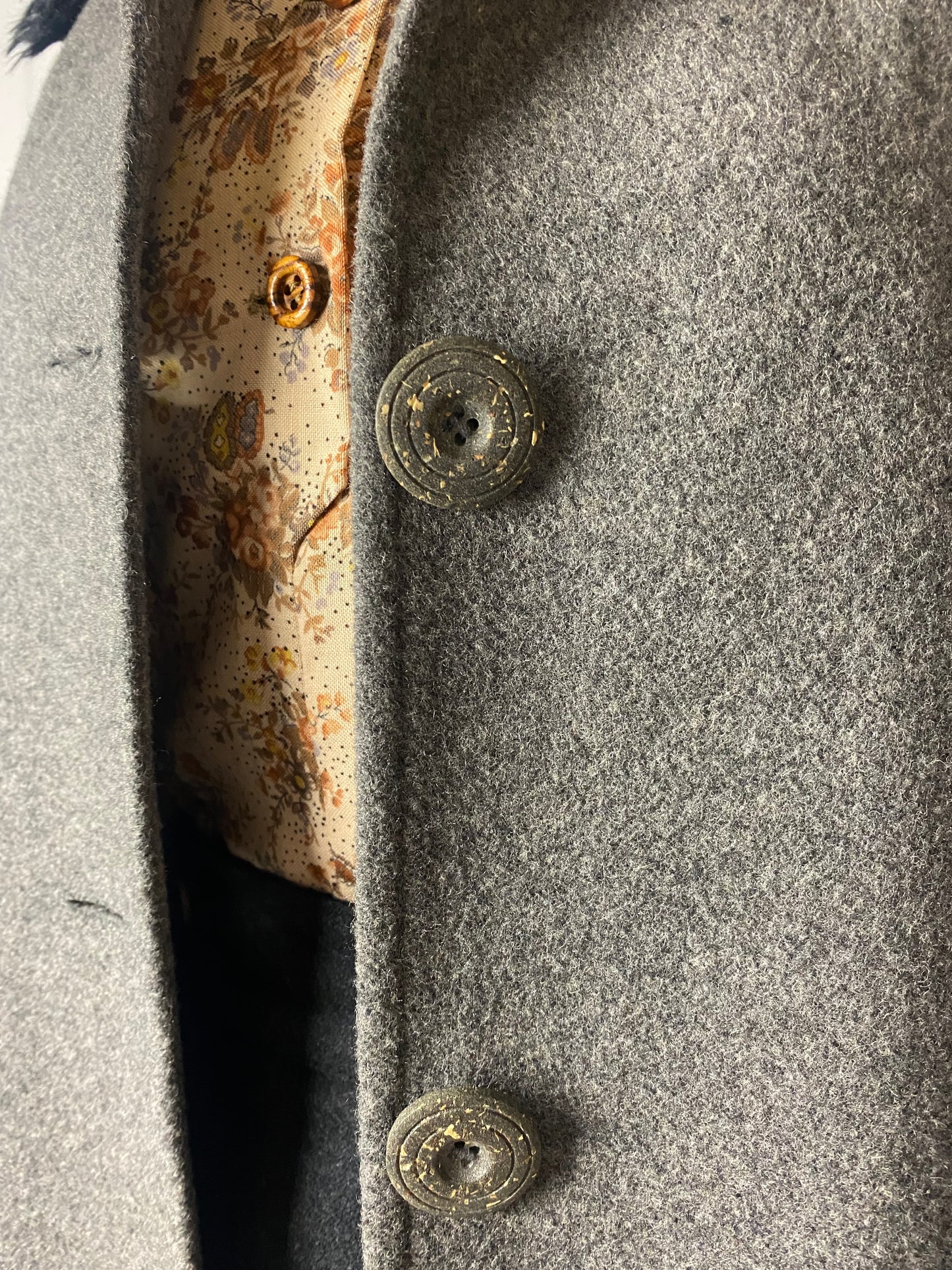 Cappotto lungo grigio in lana - TG. 42/44