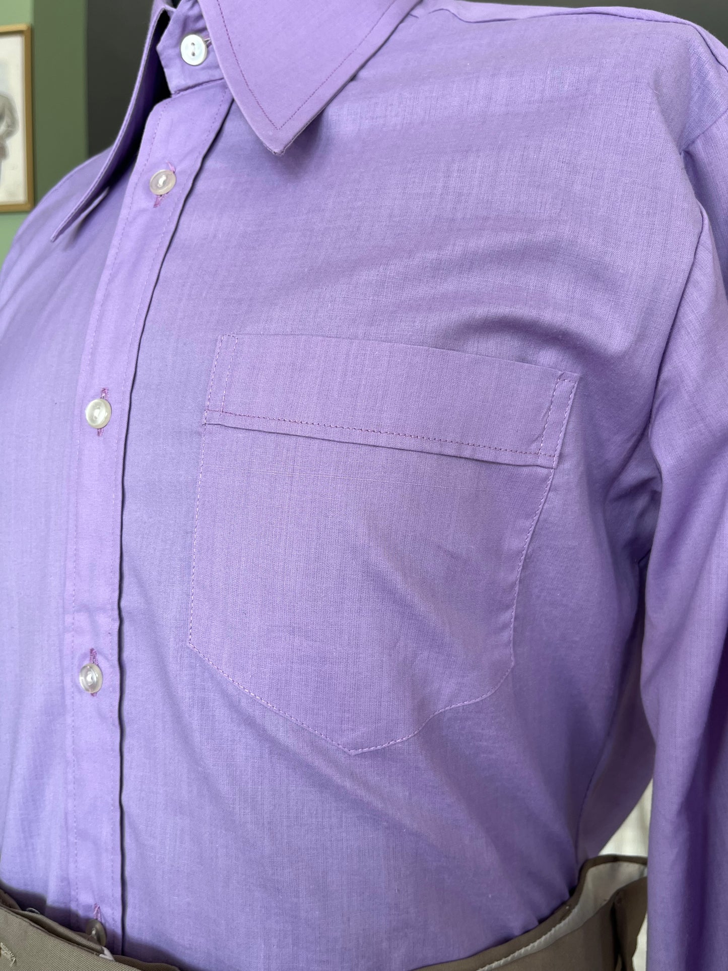 Camicia anni ‘70 viola NOS