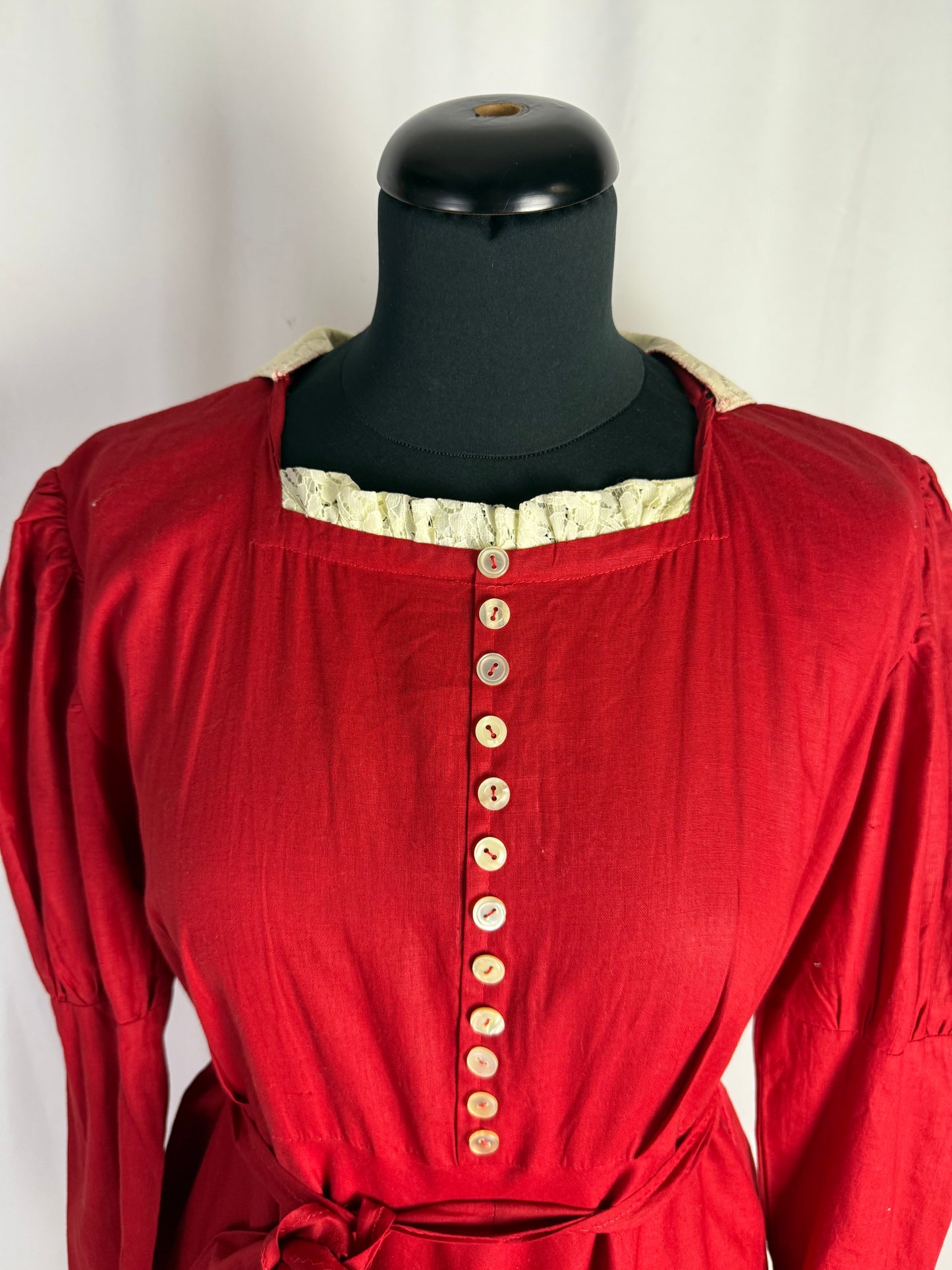 Abito anni ‘70 sartoriale rosso - TG. 42