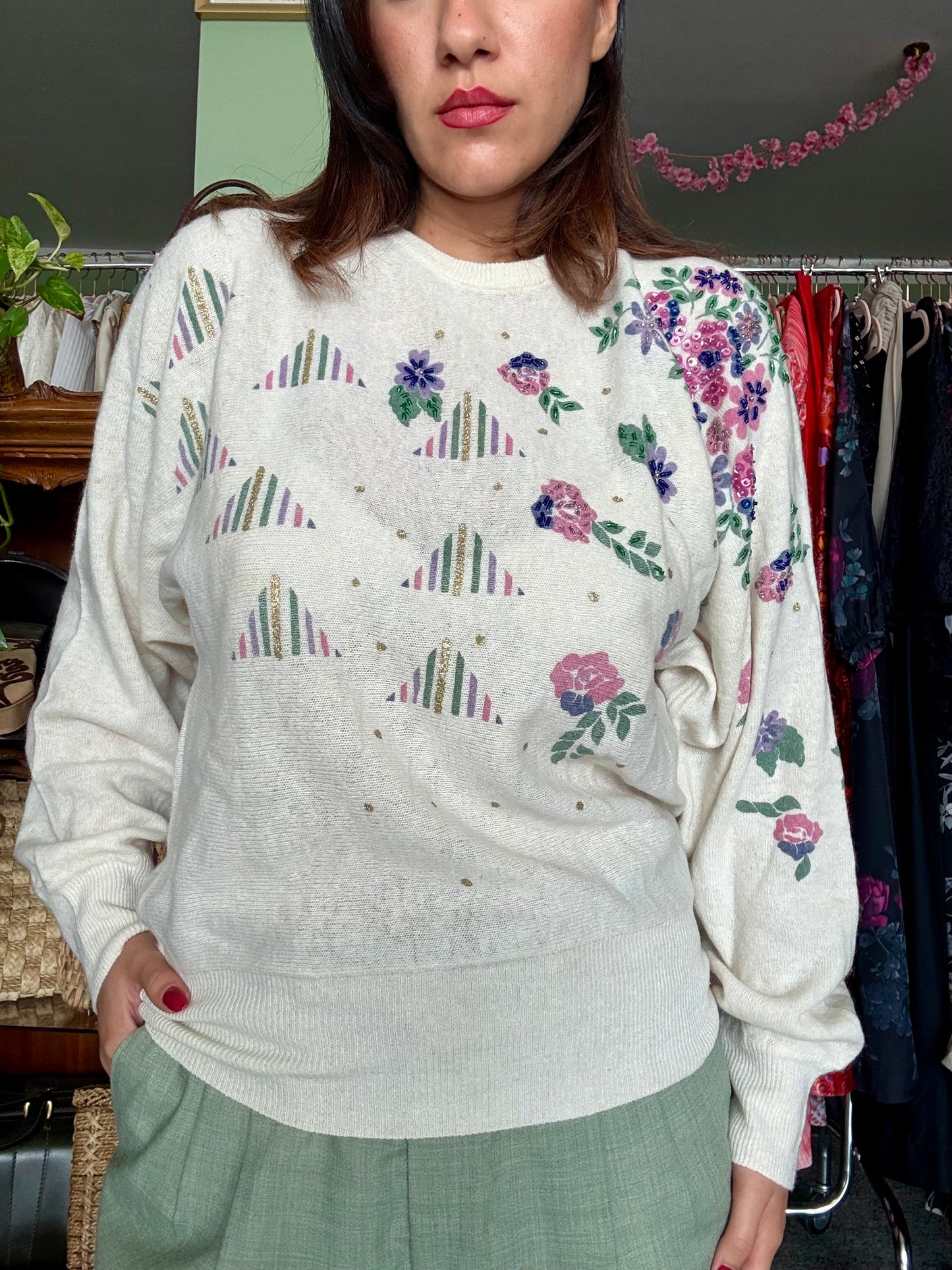 Pullover con ricami - TG. M/L