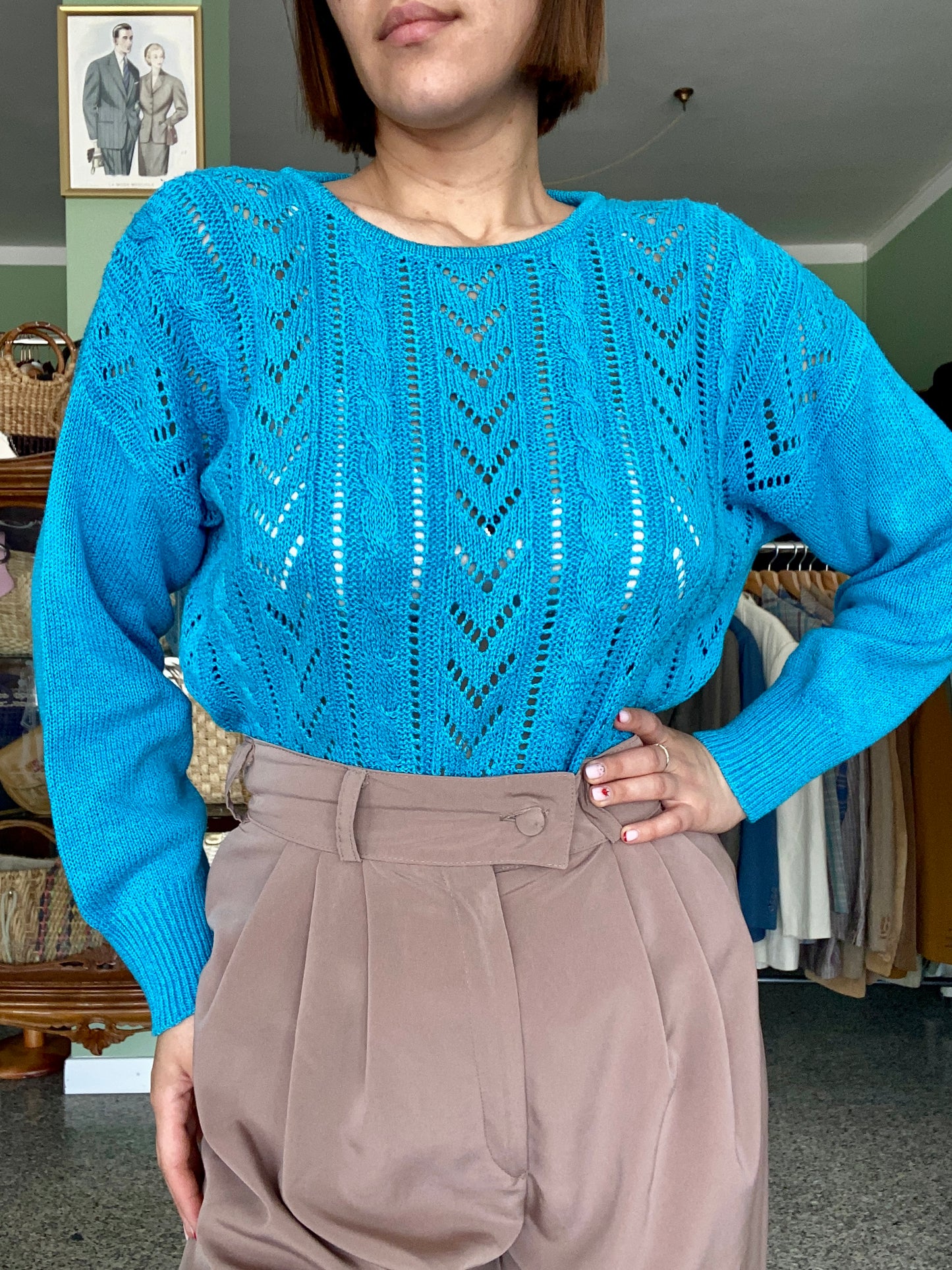 Blusa vintage traforata Mapier – Anni ’70 - TG. 42/44/46 circa