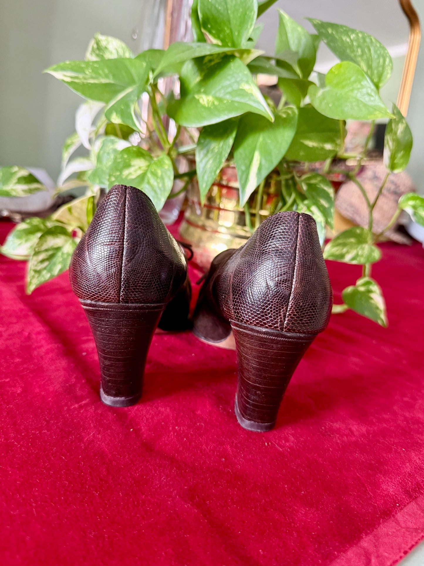 Scarpe stringate con tacco anni ‘70 - NR. 37 e mezzo