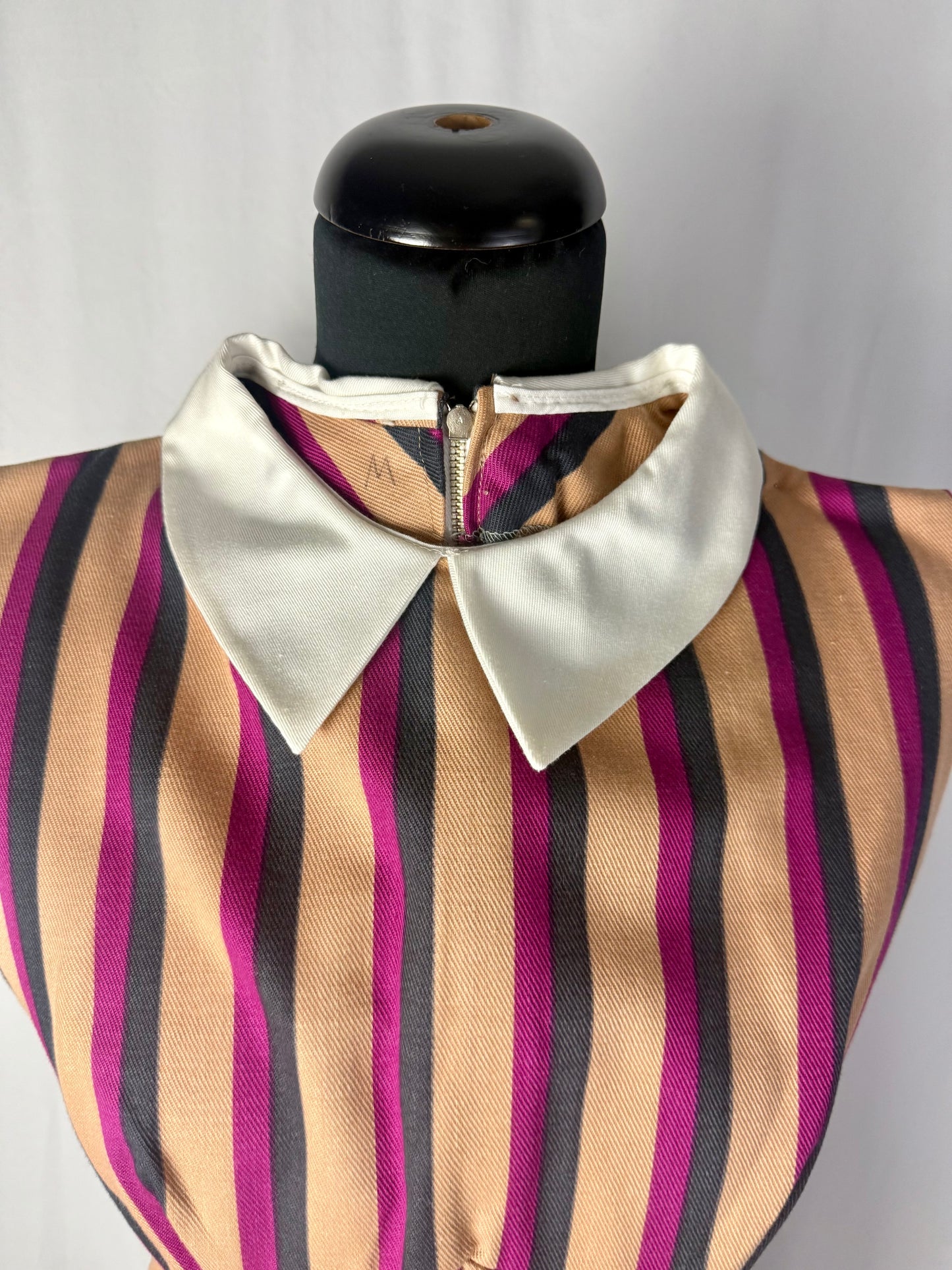 Abito anni ‘60 sartoriale a righe - TG. 40