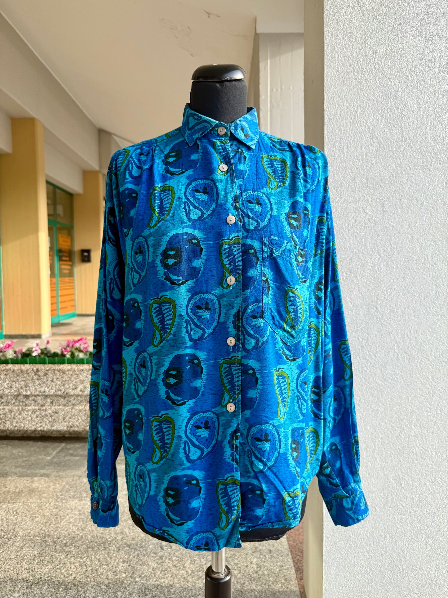 Camicia anni ‘80 turchese - TG. 44/46