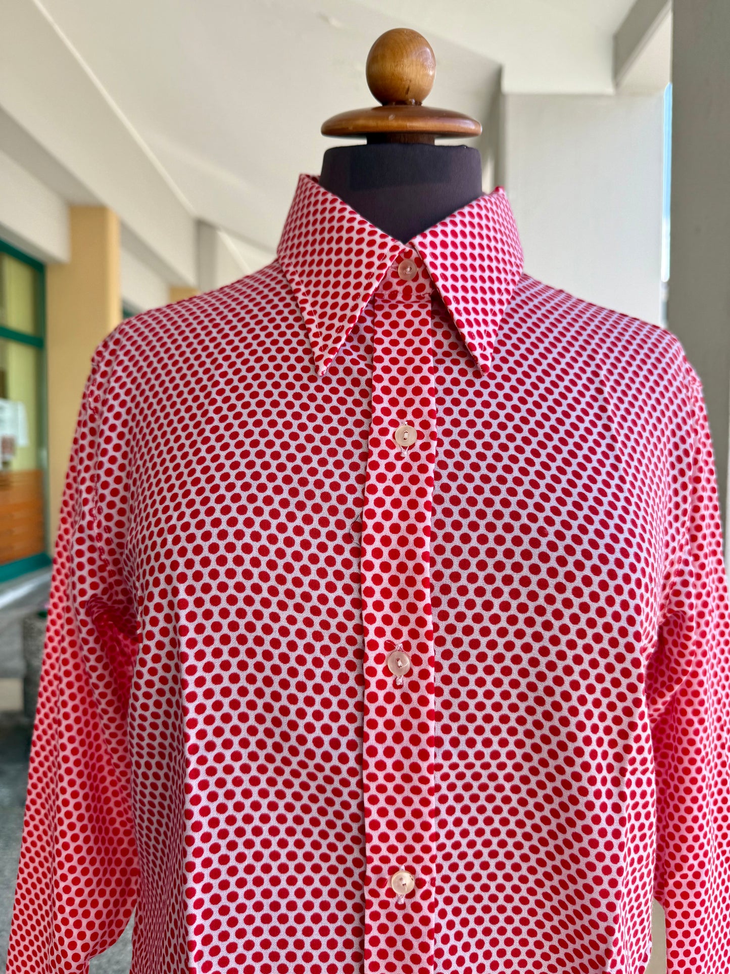 Camicia anni ‘70 a pois - TG. 44