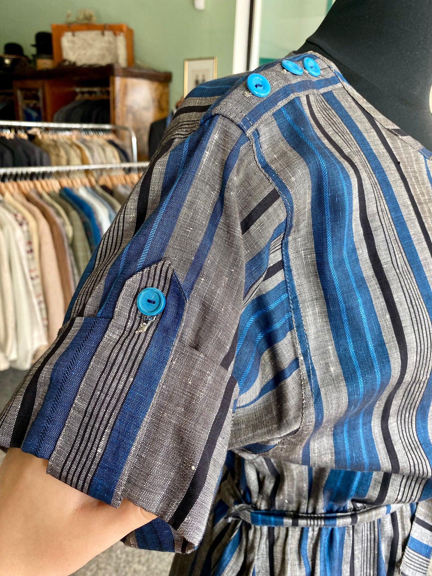 Abito in shantung di seta mosto lino - TG. 42/44