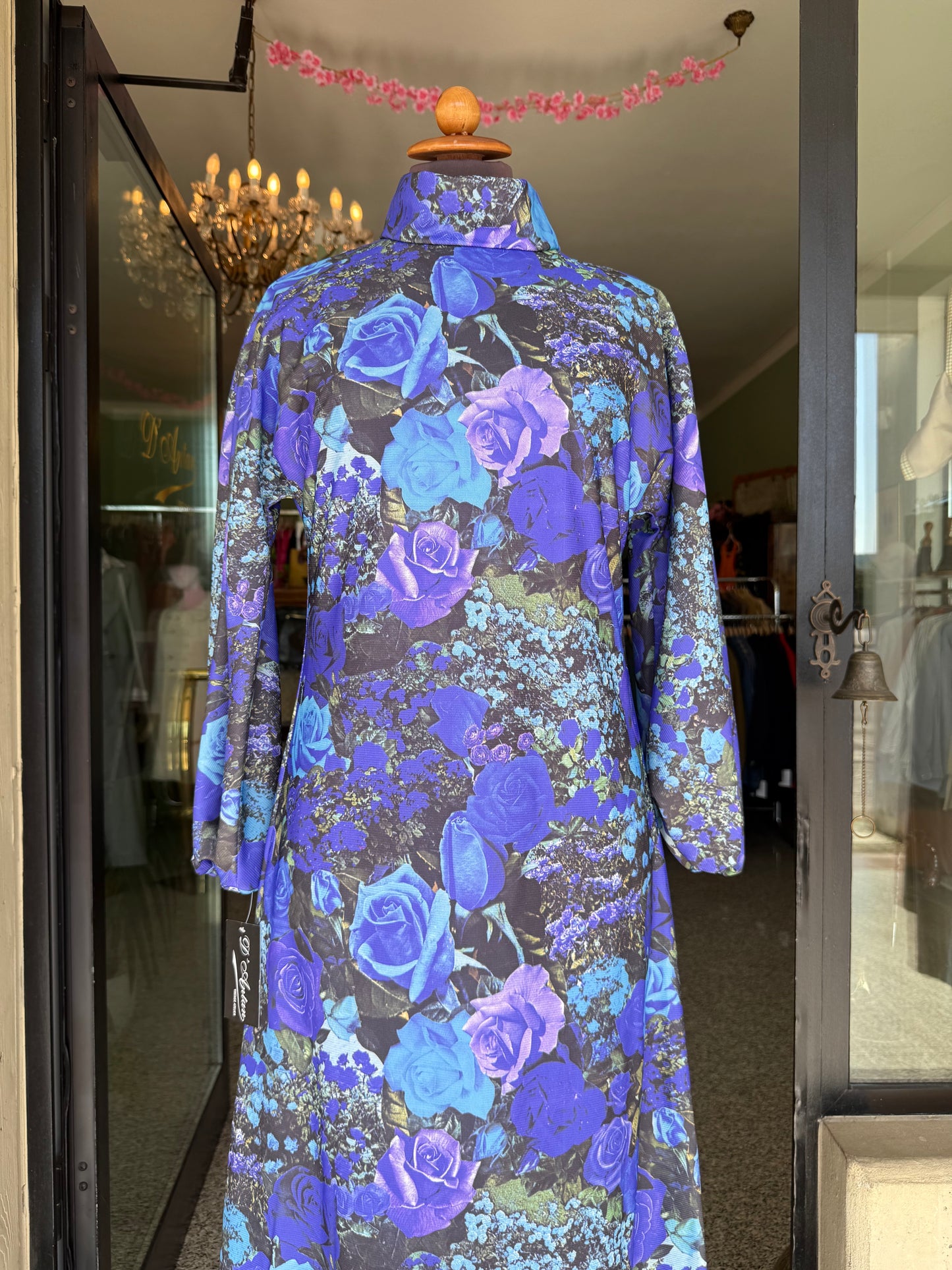 Maxi dress anni ‘70 con rose - TG. 40/42