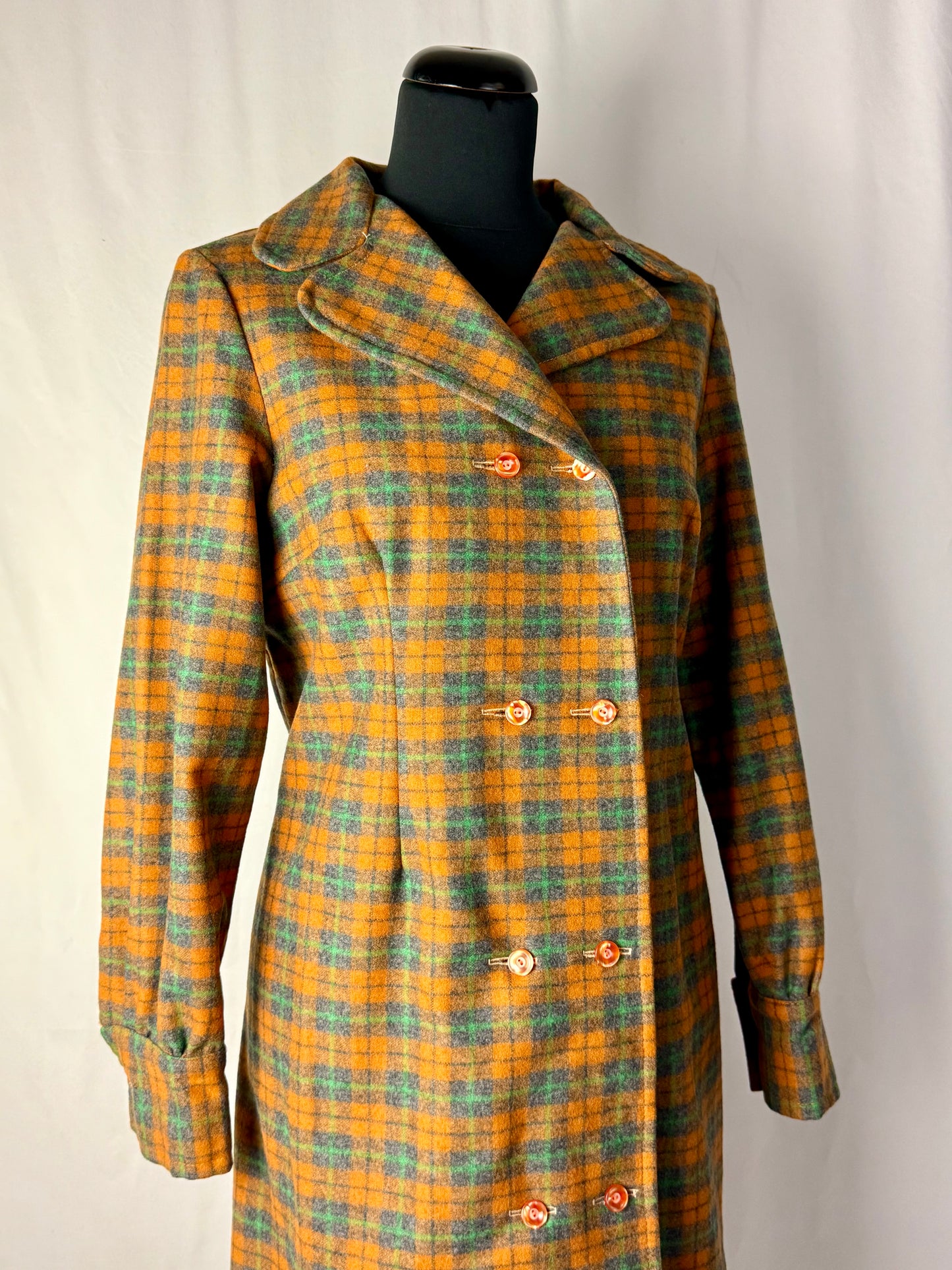 Abito sartoriale anni ‘60/‘70 in lana a quadri - TG. 42